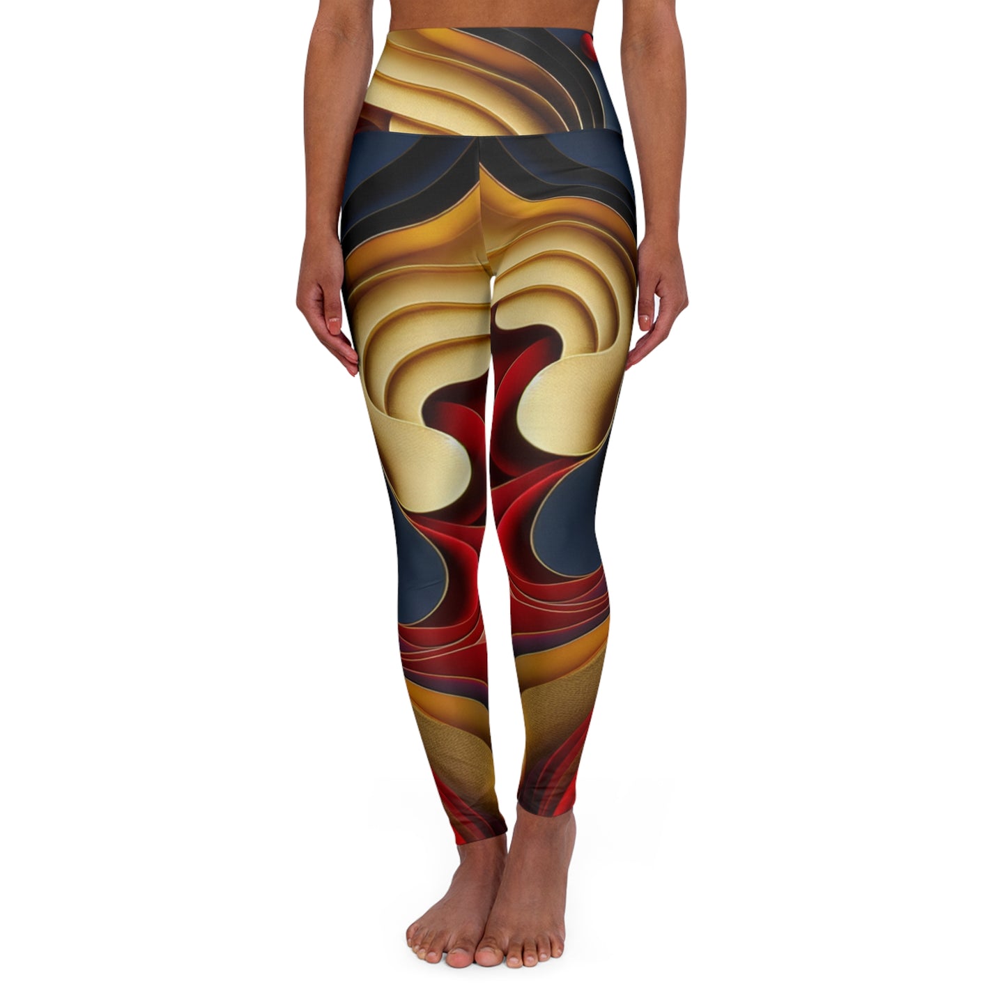 Vibrant Abstract High Waisted Yoga Leggings, (Matching Hoodie Available), Activewear for Fitness, Trendy Exercise Pants, Gift for Gym Lovers