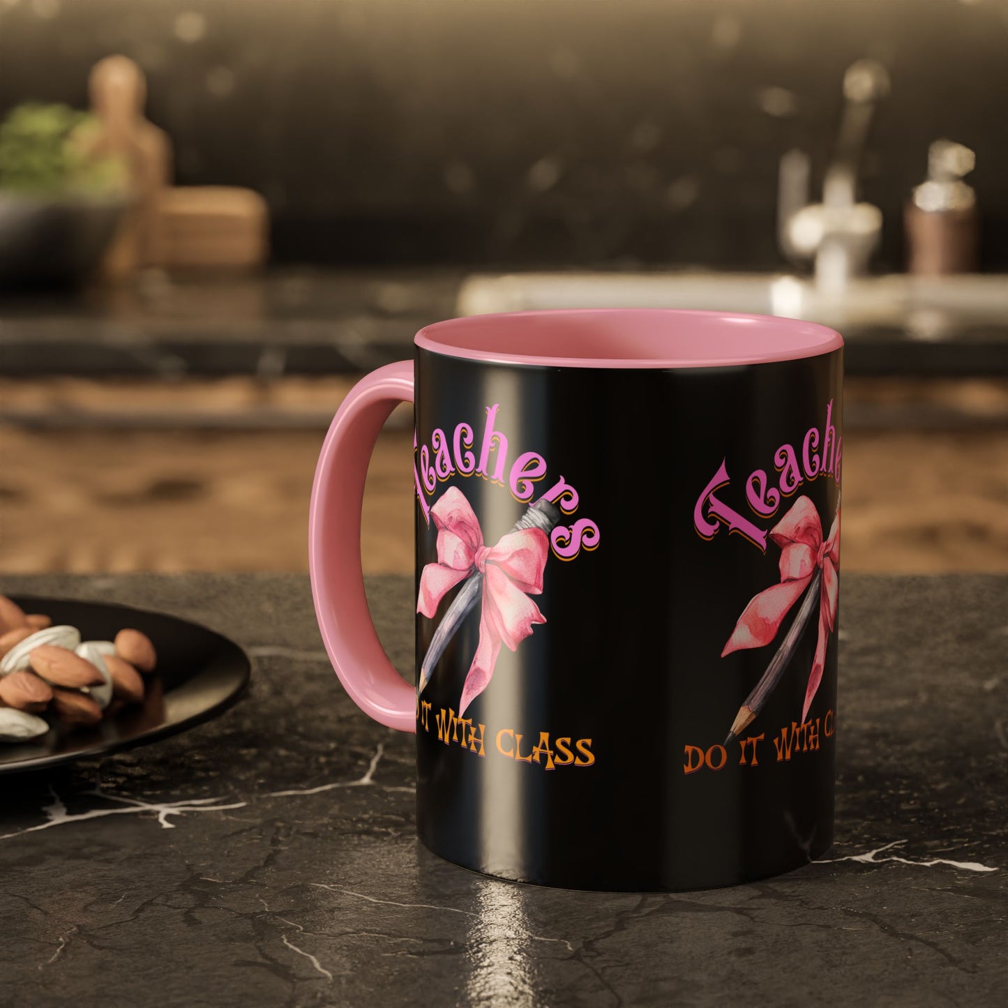 Colorful Mugs (11oz, 15oz), Teacher Appreciation Gift, Cute Gift for Teachers, Coffee Mug for Teachers, Coquette Bow Coffee Mug