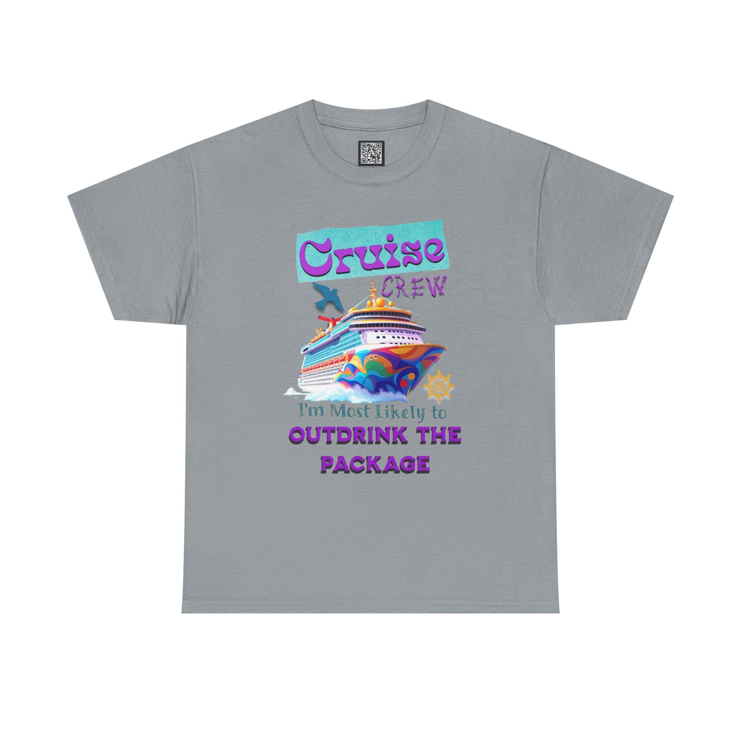 Cruise Crew Outdrink Package Tee | Fun Vacation T-Shirt | Perfect for Summer, Group Trips, Gifts, Drink Package T-Shirt for Cruise