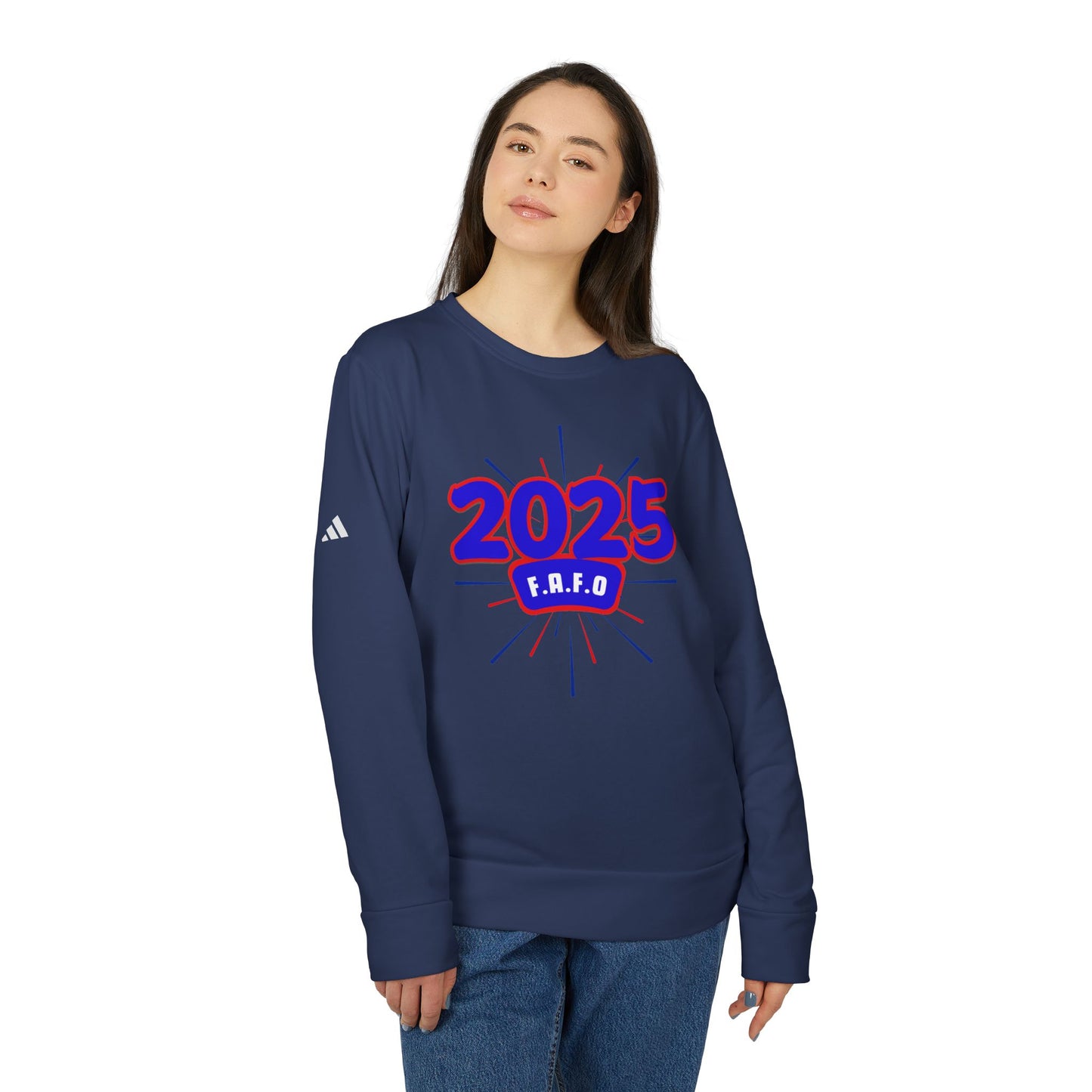 Adidas Unisex Fleece "F.A.F.O." Crewneck Sweatshirt, Anti-Trump Regime Shirt, Fight Oligarchy Shirts, F around... You Know the Rest Shirt