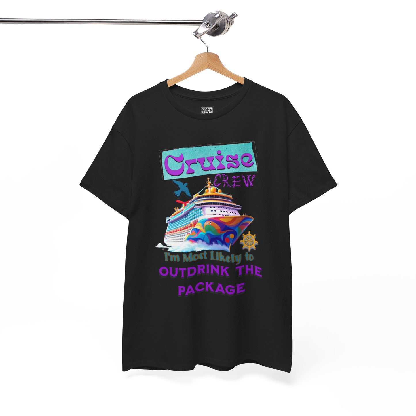 Cruise Crew Outdrink Package Tee | Fun Vacation T-Shirt | Perfect for Summer, Group Trips, Gifts, Drink Package T-Shirt for Cruise