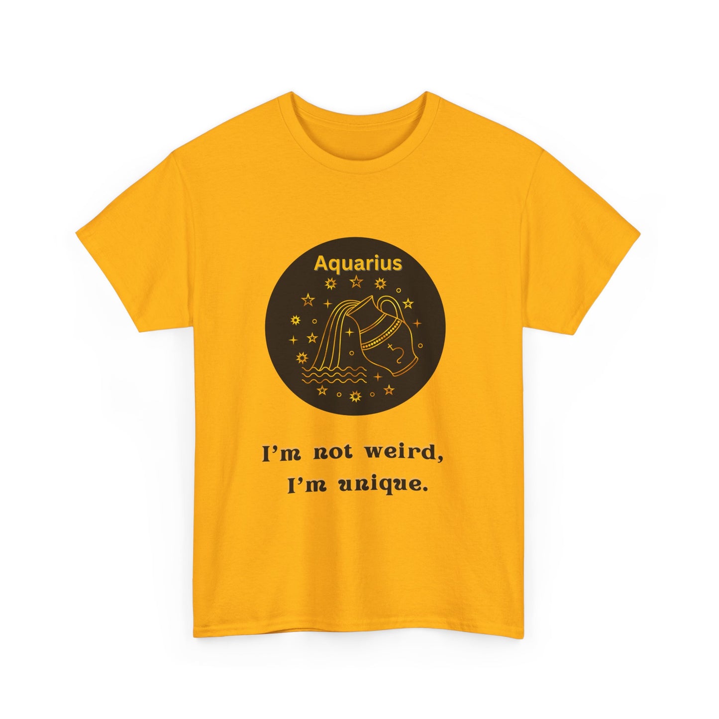 Aquarius T-Shirt, Aquarius Horoscope Gifts, Birth Month Gifts, Zodiac Sign T-Shirt Gifts, Astrology T-Shirt, Unisex Heavy Cotton Tee