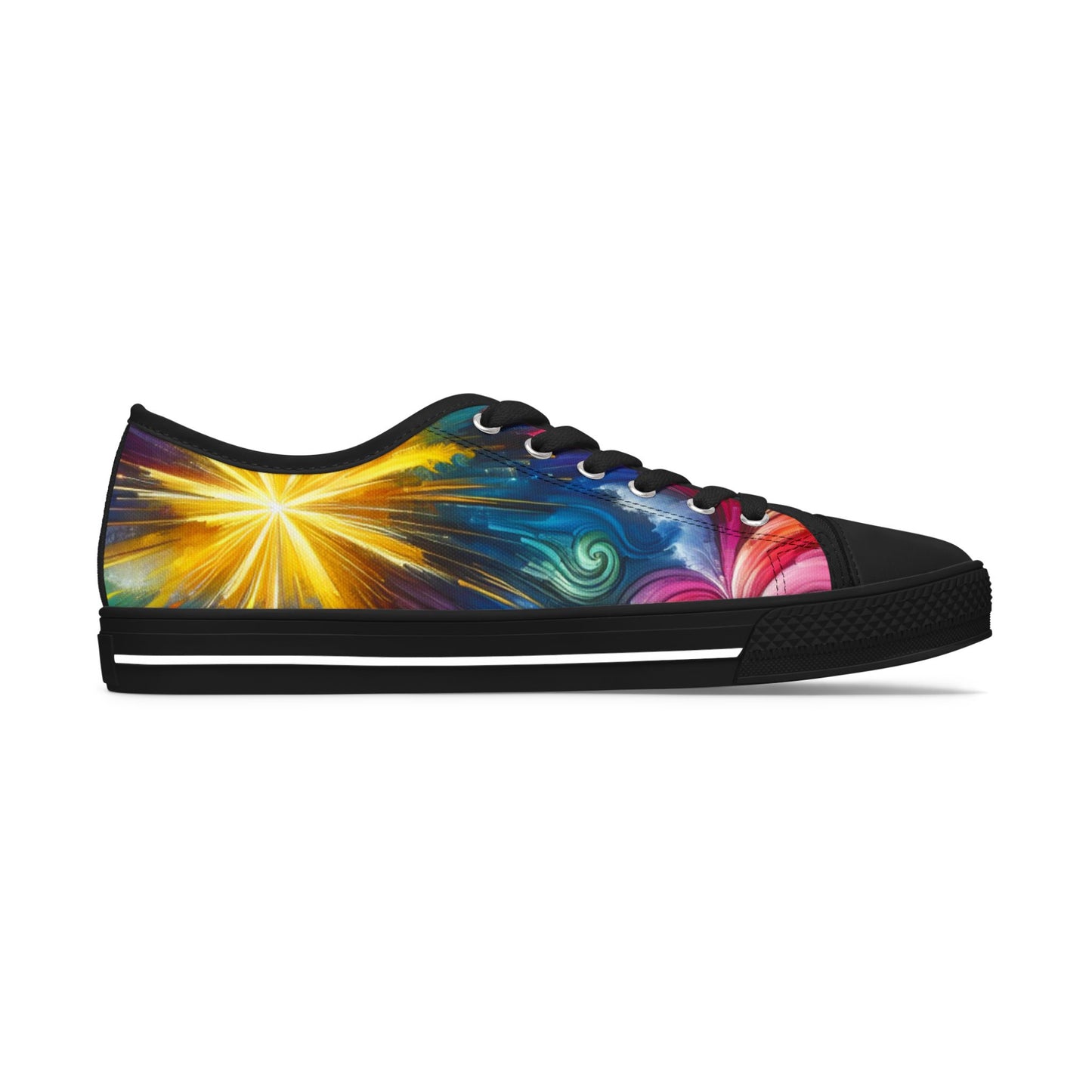 Vibrant Women's Low Top Sneakers, Colorful Casual Shoes, Trendy Tennis Shoes, Graffiti Sneakers, Lightweight Fashion Footwear