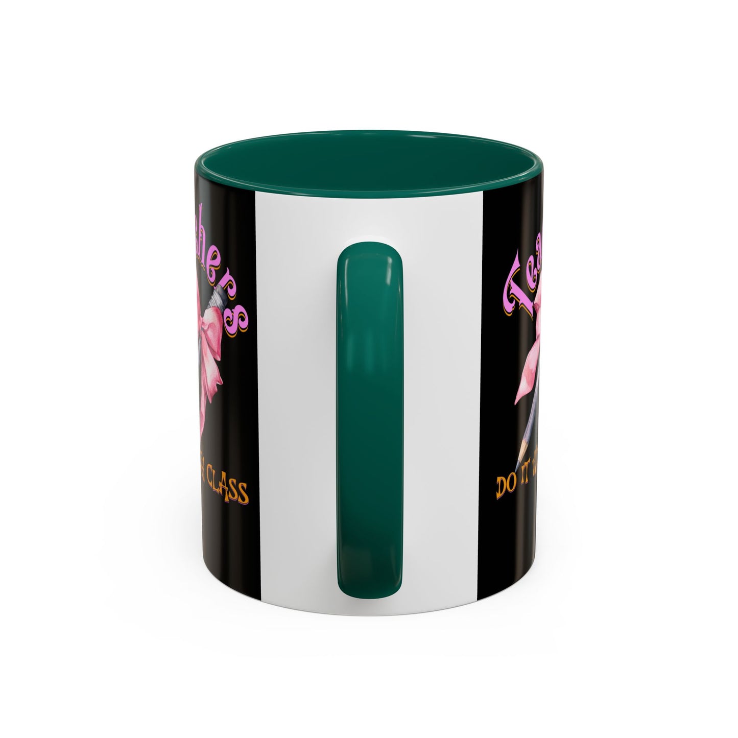 Colorful Mugs (11oz, 15oz), Teacher Appreciation Gift, Cute Gift for Teachers, Coffee Mug for Teachers, Coquette Bow Coffee Mug