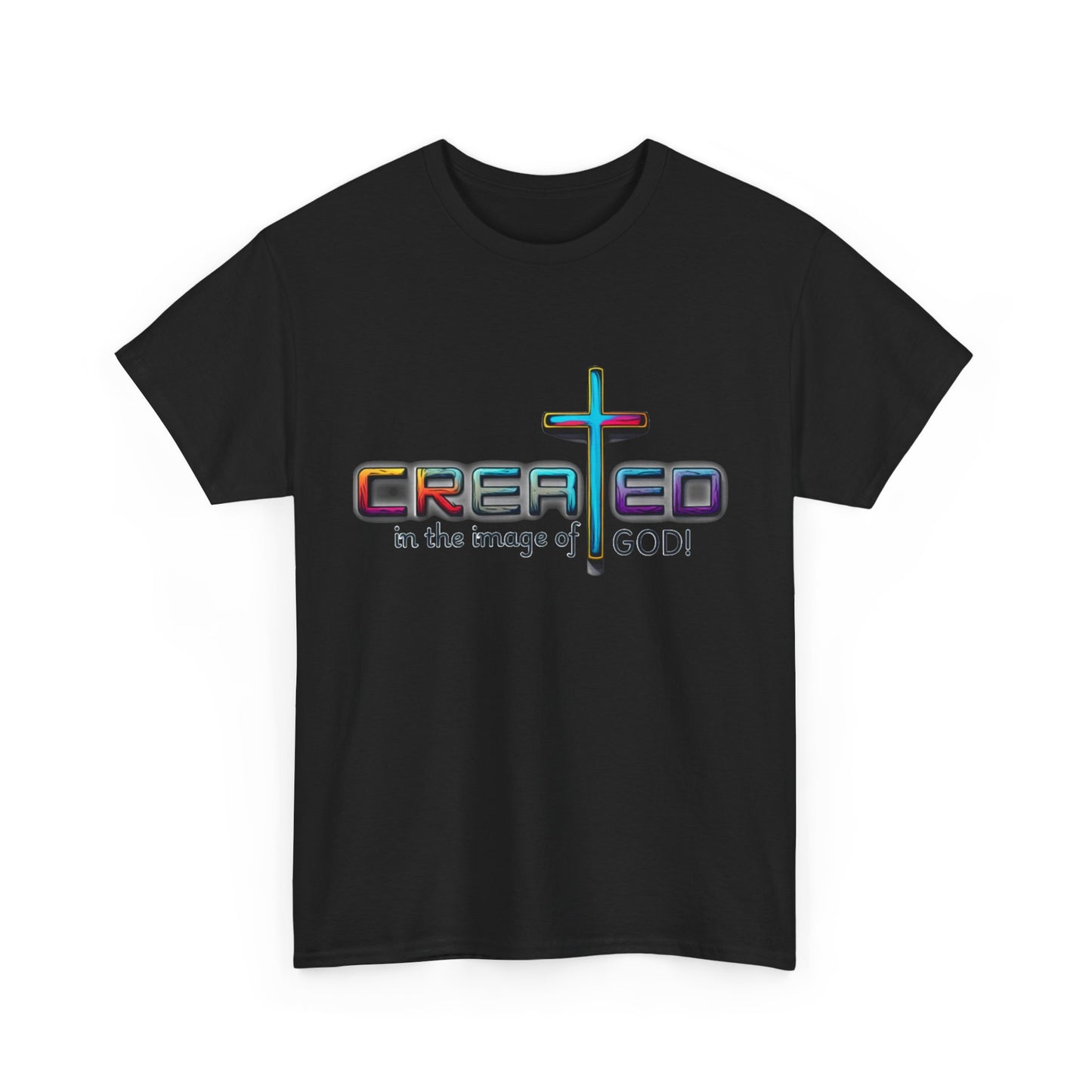 Religious T-Shirt, Inspirational Shirt, Unisex Christian Apparel, Jesus T-Shirt to Motivate, Christian T-Shirt, Created in His Image, God is
