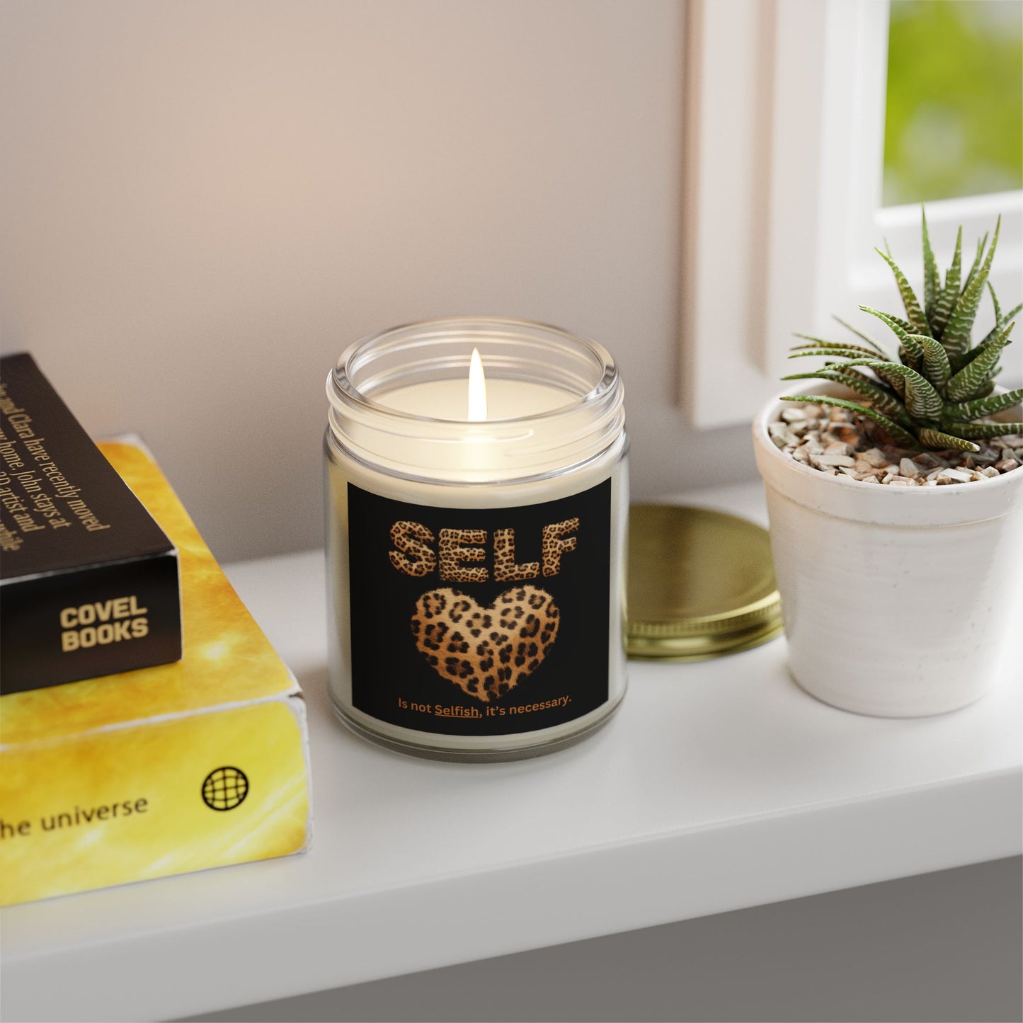 Self-Love Is Not Selfish, It's Necessary Scented Candles, Coconut Apricot Wax (4oz, 9oz)