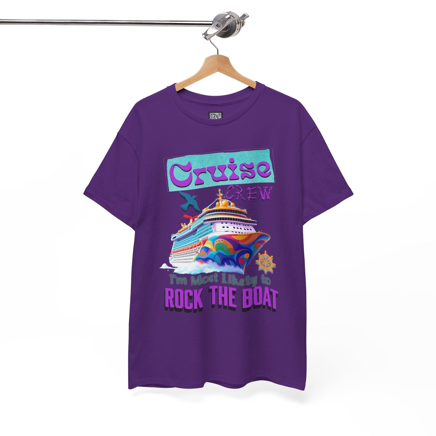 Cruise Crew Unisex Heavy Cotton Tee - Perfect for Cruise Lovers, Cruise Vacation, Summer Adventures, Nautical Theme, Gift Idea