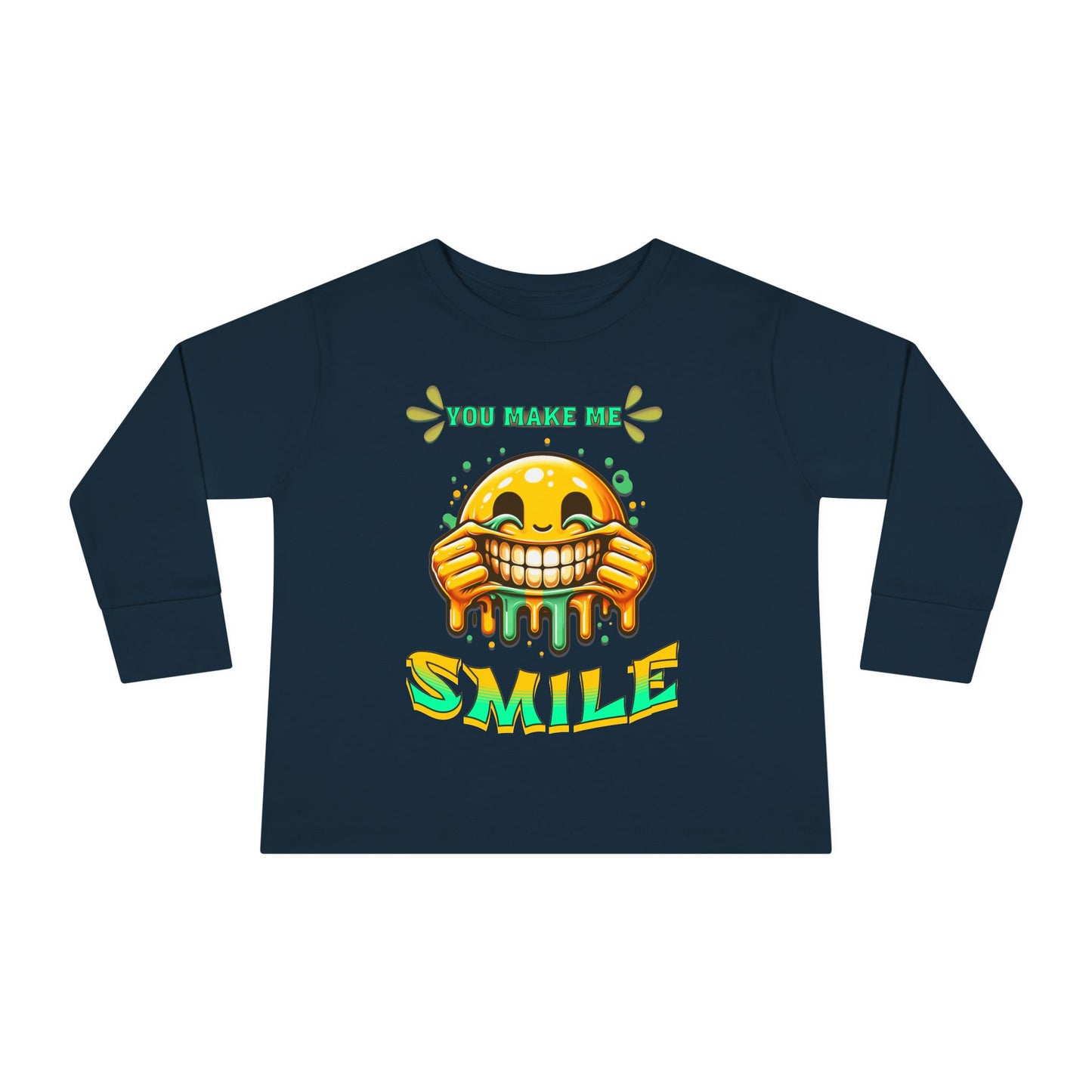 You Make Me Smile Toddler Long Sleeve Tee, Cute Kids T-Shirt, Joyful Nursery Clothing, Gift for Toddlers, Fall Fashion T-Shirts
