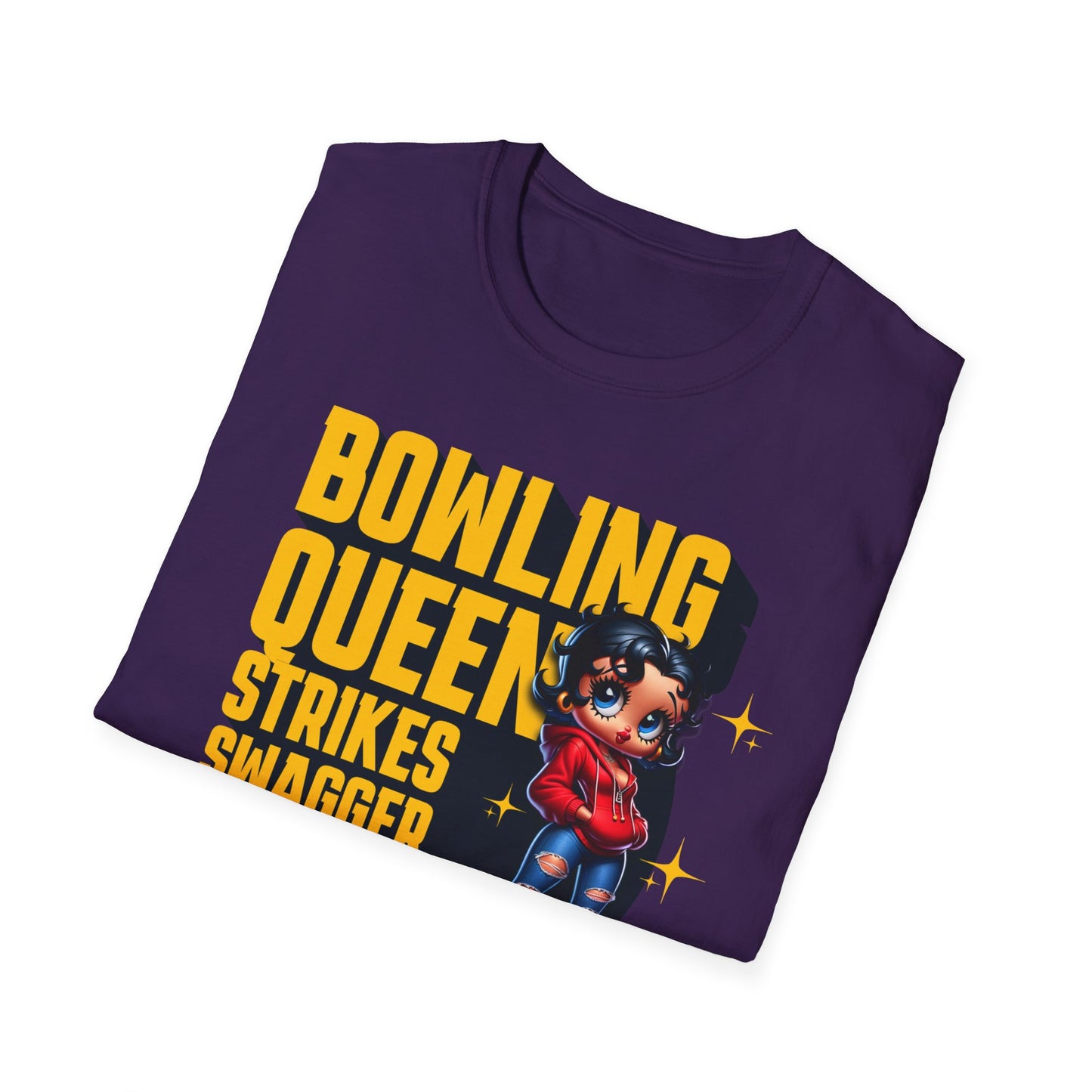 Betty Boop the Bowling Queen T-Shirt, Cute Betty Boop Shirt, Perfect Gift for a Bowler, Strikes Swagger & Beer