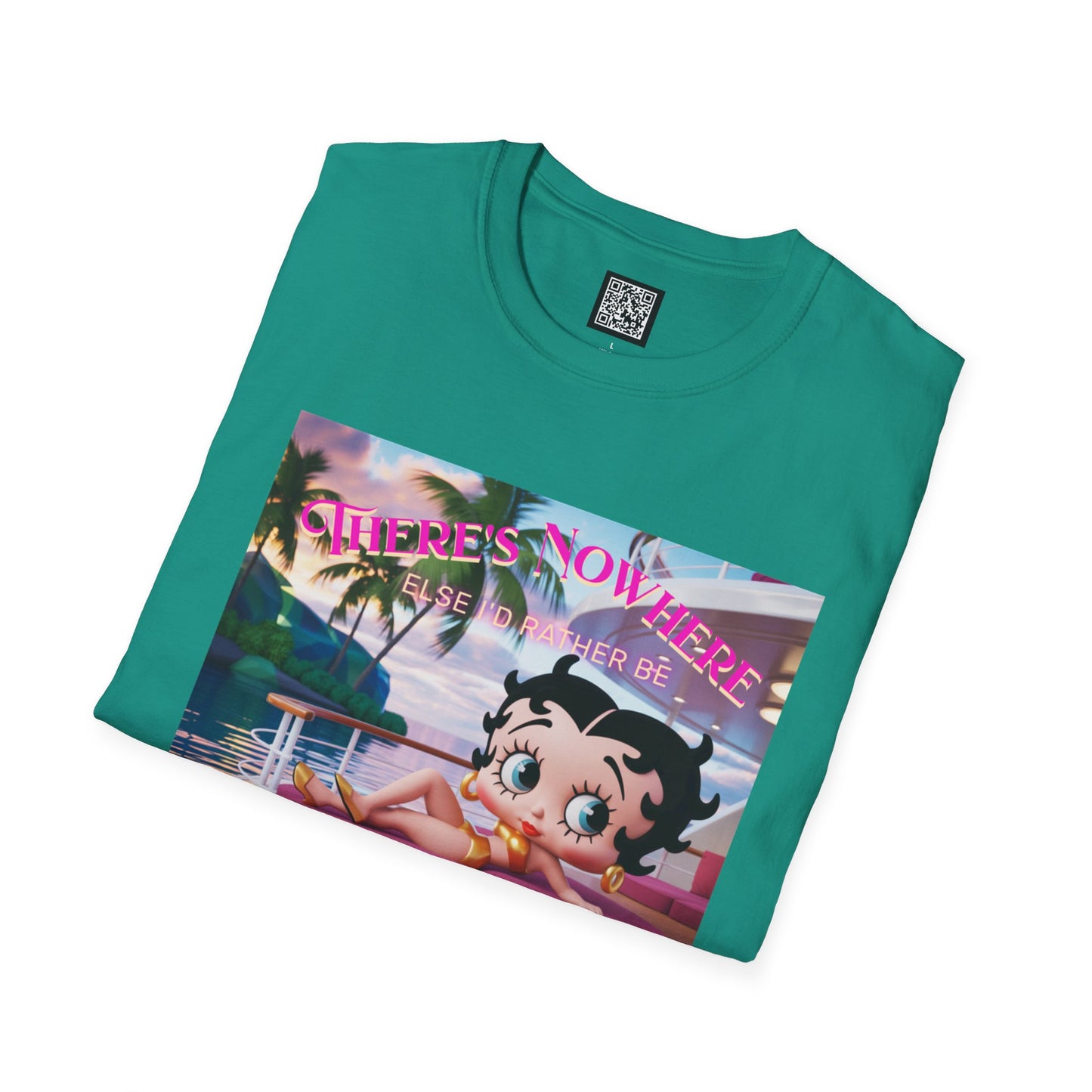 Betty Boop Tropical Unisex T-Shirt, Beach Lover Tee, Summer Vibes Shirt, Retro Cartoon Apparel, Gifts for Her, Fun Vacation Top