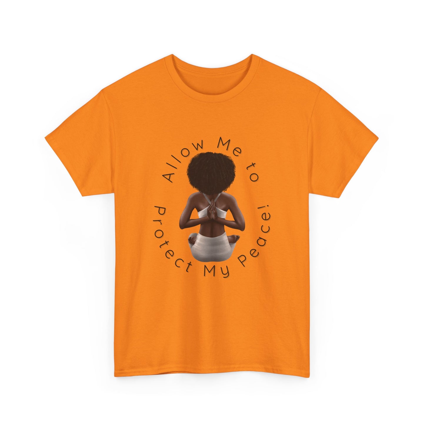 Protect My Peace Yoga Art - Afrocentric Serenity T-Shirt, Black History Month Shirts, T-Shirt Gift for Black Women, Gift for Yoga Enthusiast