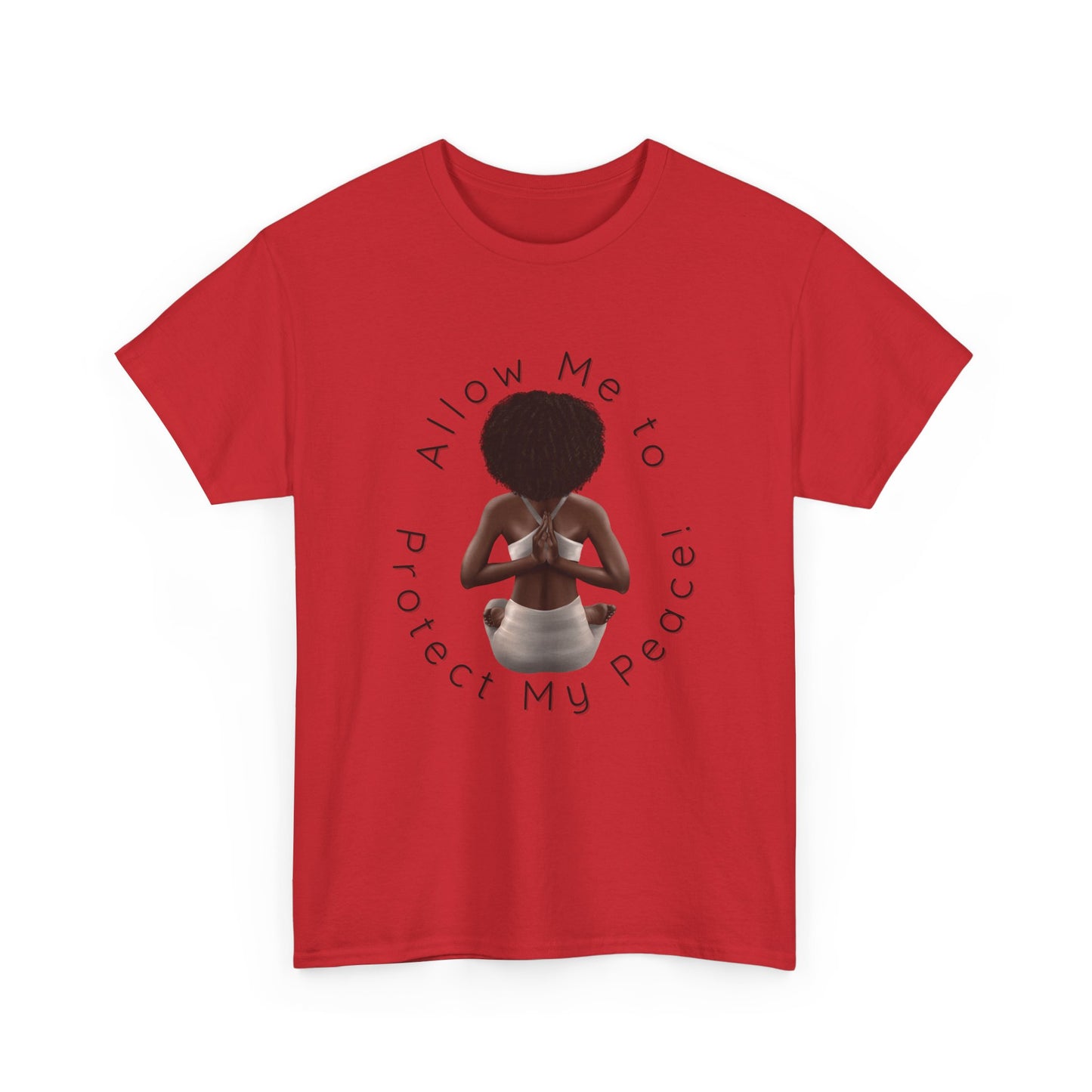Protect My Peace Yoga Art - Afrocentric Serenity T-Shirt, Black History Month Shirts, T-Shirt Gift for Black Women, Gift for Yoga Enthusiast