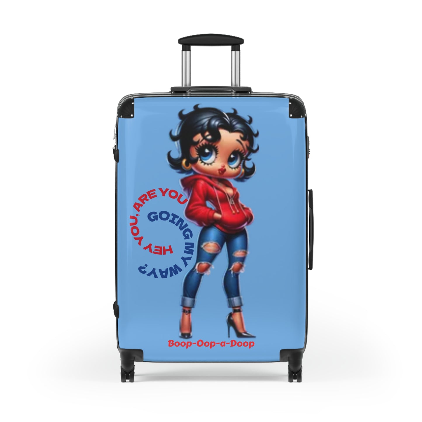 Chic Travel Suitcase with Trendy Betty Boop Cartoon Design, Durable Luggage for Fashion Lovers, Perfect Gift for Travelers, Weekend Getaways