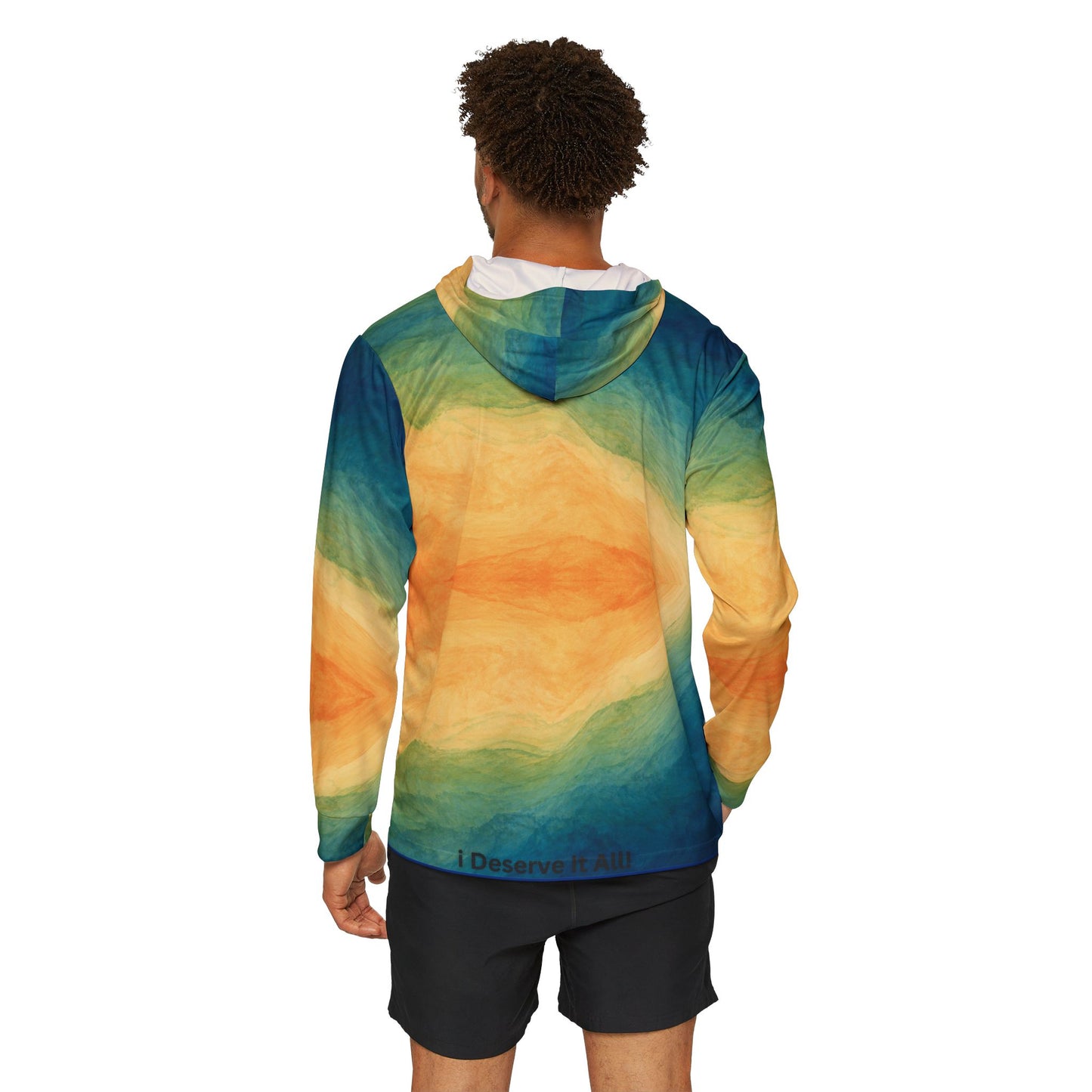 "I Deserve It All" Men's Multi-Colored Sports Warmup Hoodie