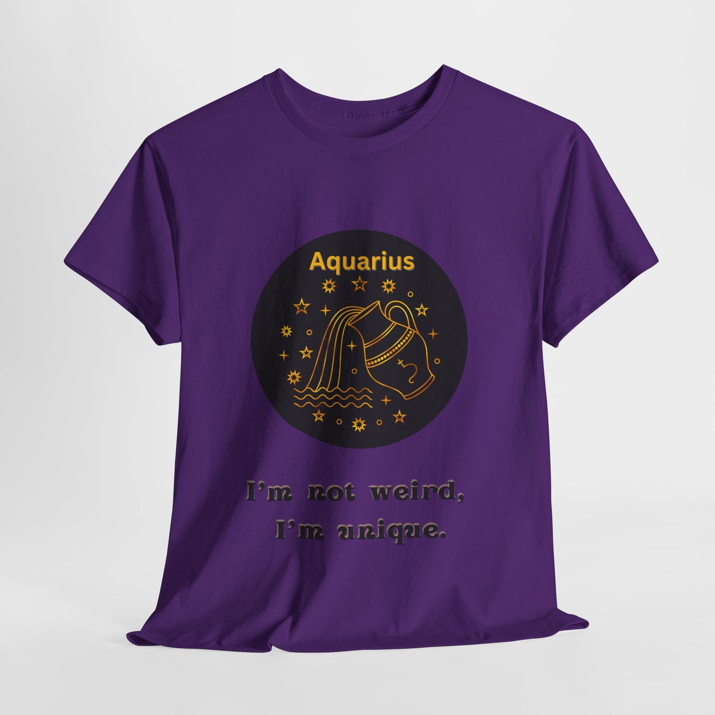 Aquarius T-Shirt, Aquarius Horoscope Gifts, Birth Month Gifts, Zodiac Sign T-Shirt Gifts, Astrology T-Shirt, Unisex Heavy Cotton Tee