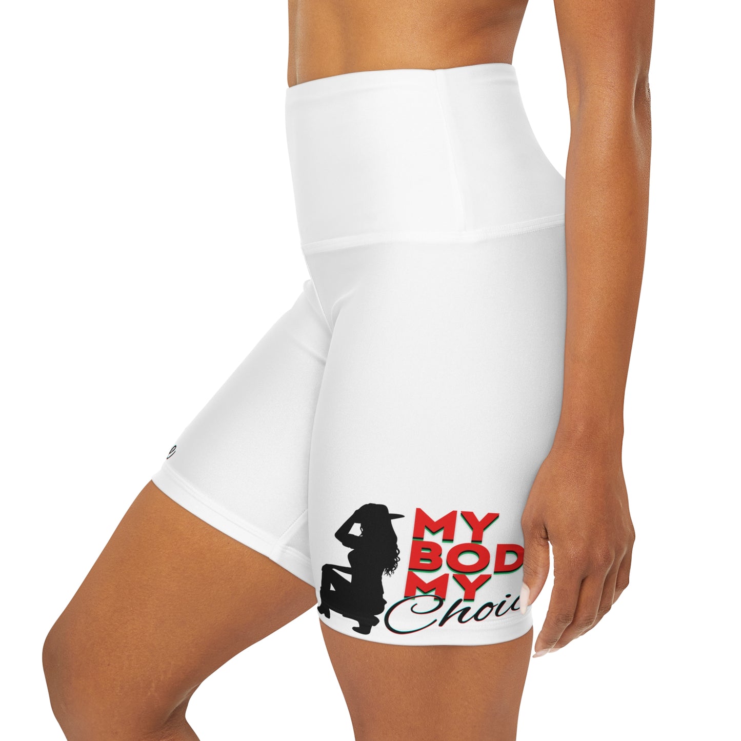 High Waisted Yoga Shorts, My Body My Choice, Pro Choice Clothing, Cute Yoga Shorts,