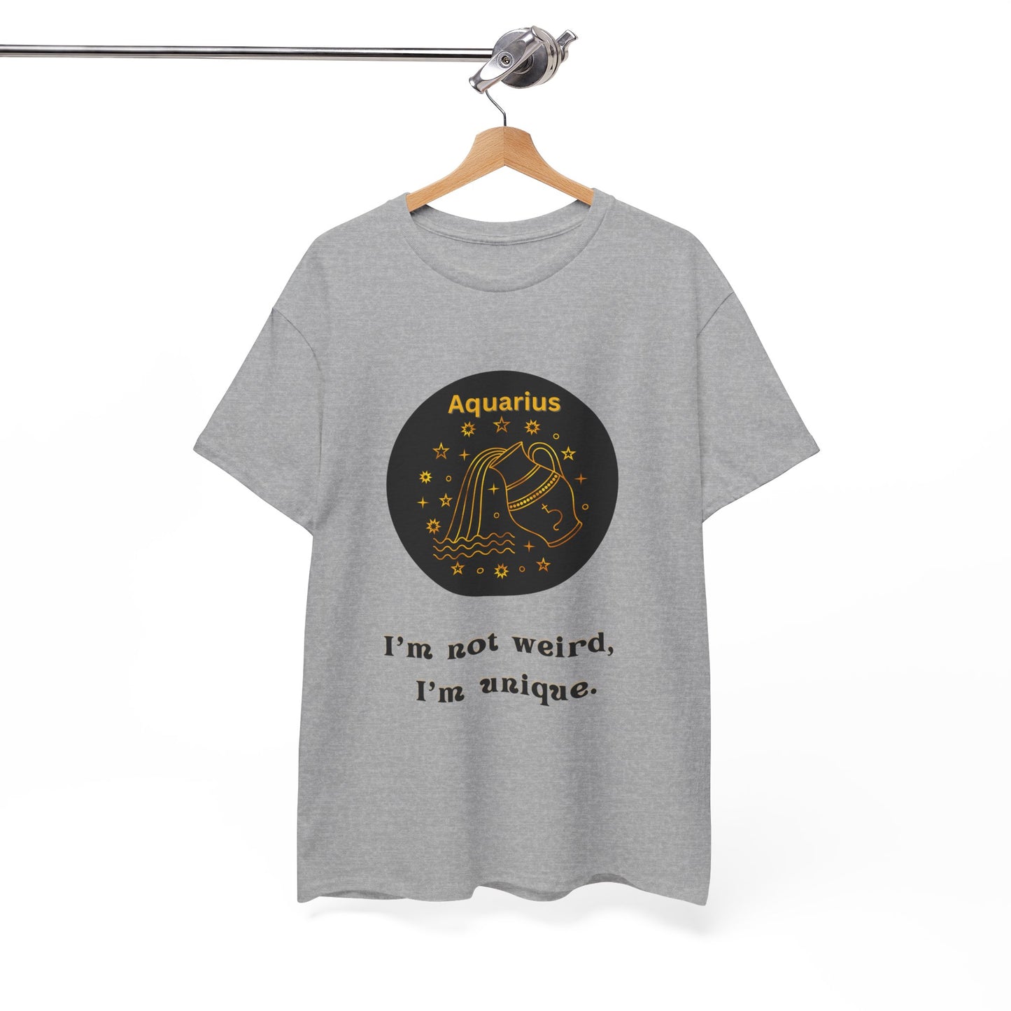 Aquarius T-Shirt, Aquarius Horoscope Gifts, Birth Month Gifts, Zodiac Sign T-Shirt Gifts, Astrology T-Shirt, Unisex Heavy Cotton Tee