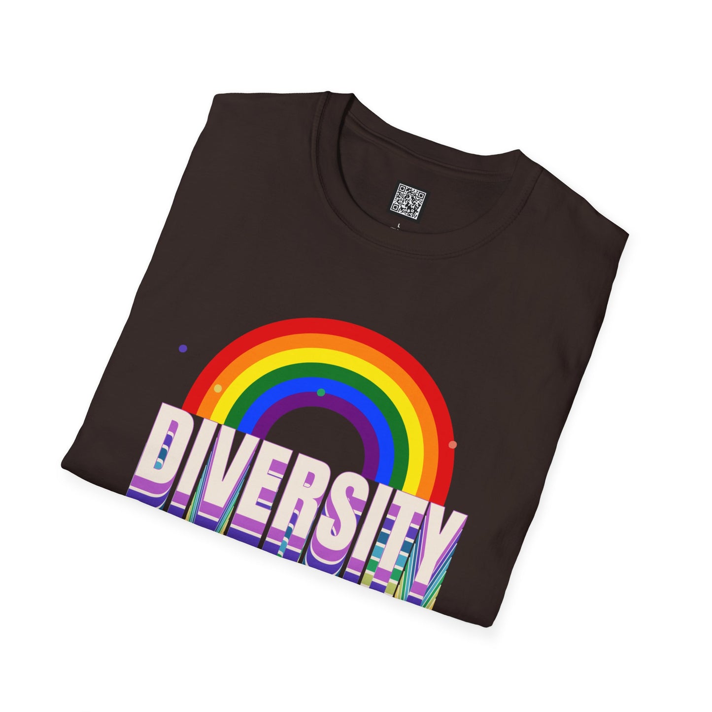 Rainbow Diversity Unisex Softstyle T-Shirt, LGBTQ+ Pride Apparel, WEHO Inclusive Gift, Casual Wear, Colorful Tee for Pride Celebrations