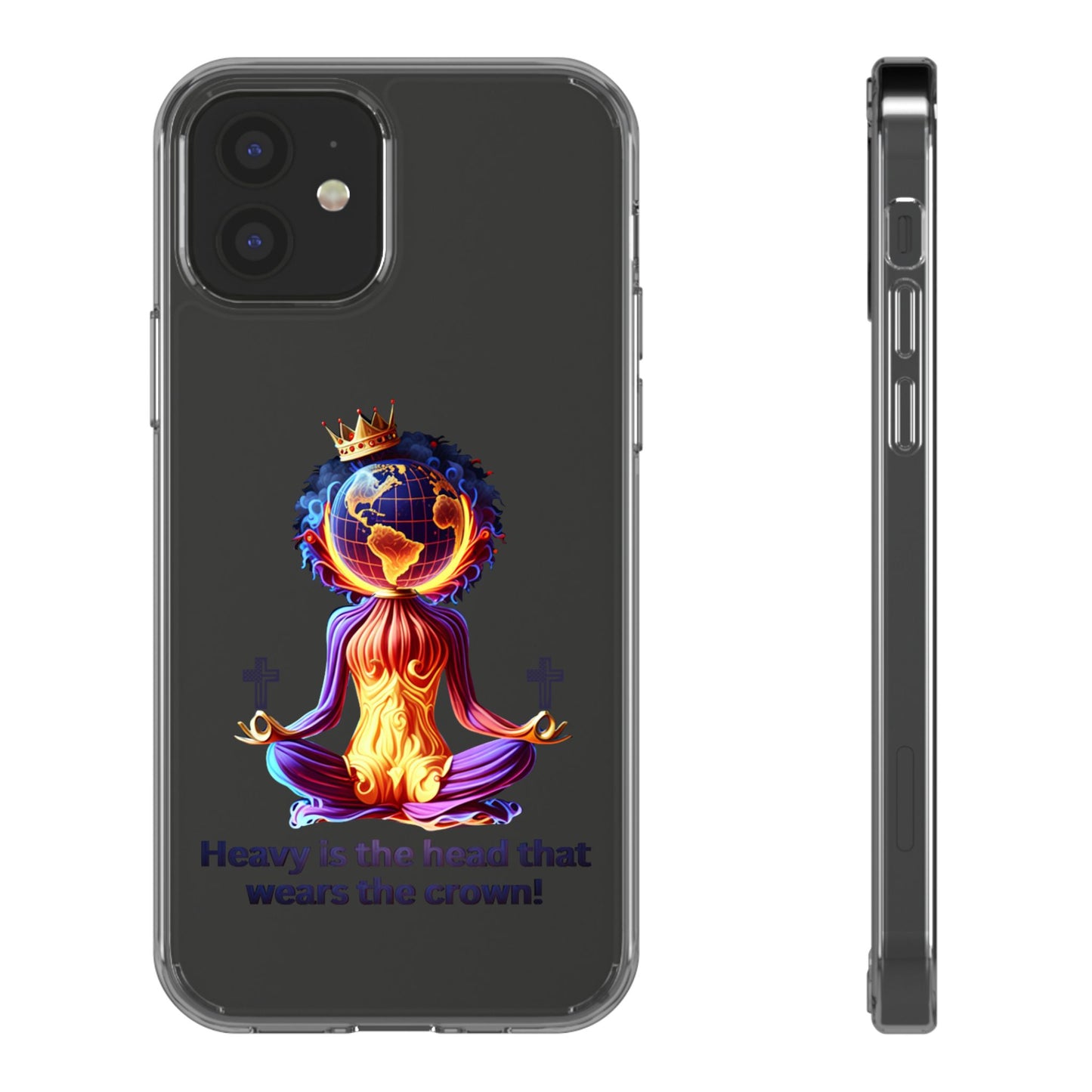 "Heavy is the Head" Clear Cellphone Case Cases, Inspirational Cellphone Case for iPhone and Samsung Phones, Custom Cellphone Case