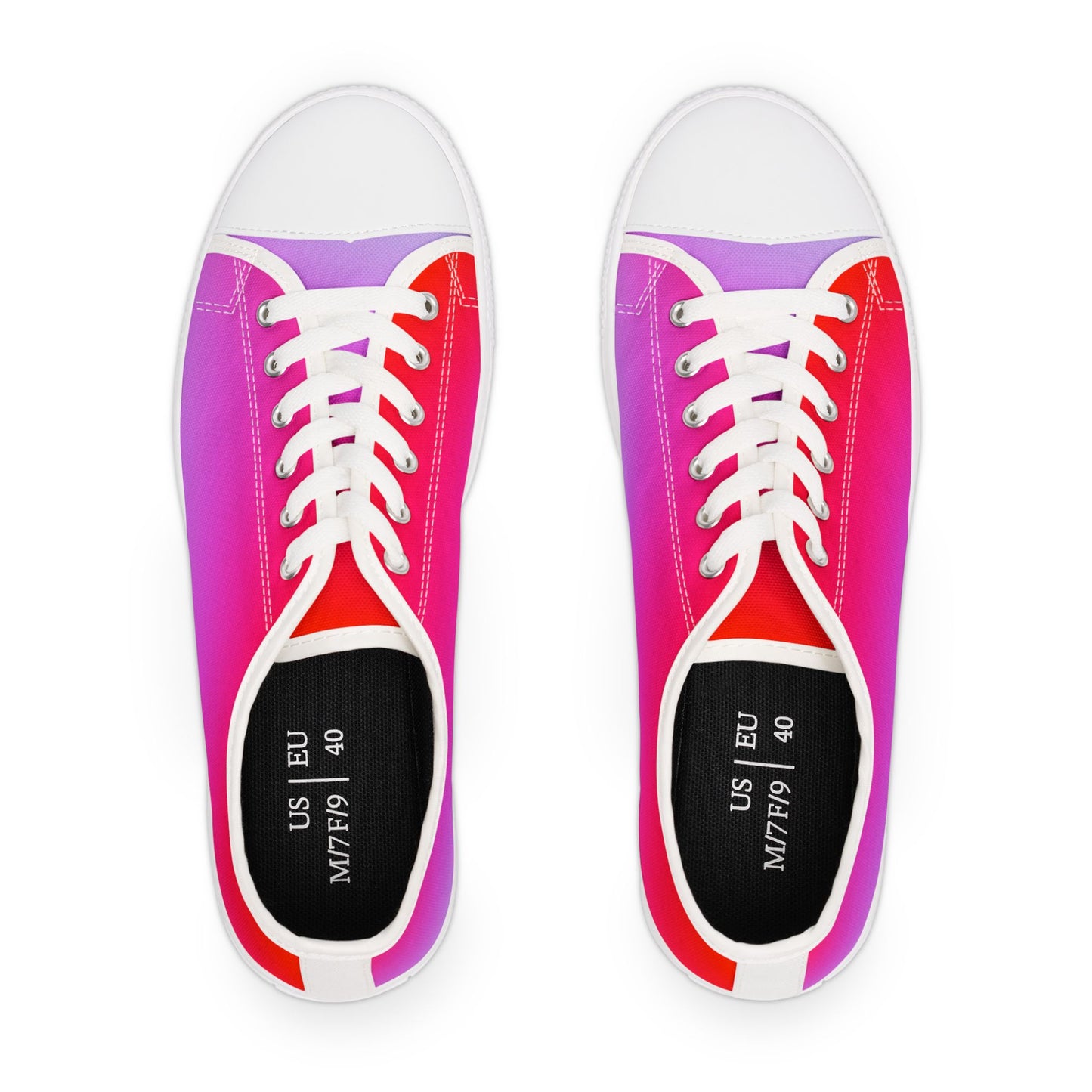 Gradient Women's Low Top Sneakers, Stylish Casual Women Shoes, Trendy Women Sneakers, Cute Summer Footwear, Gift for Her