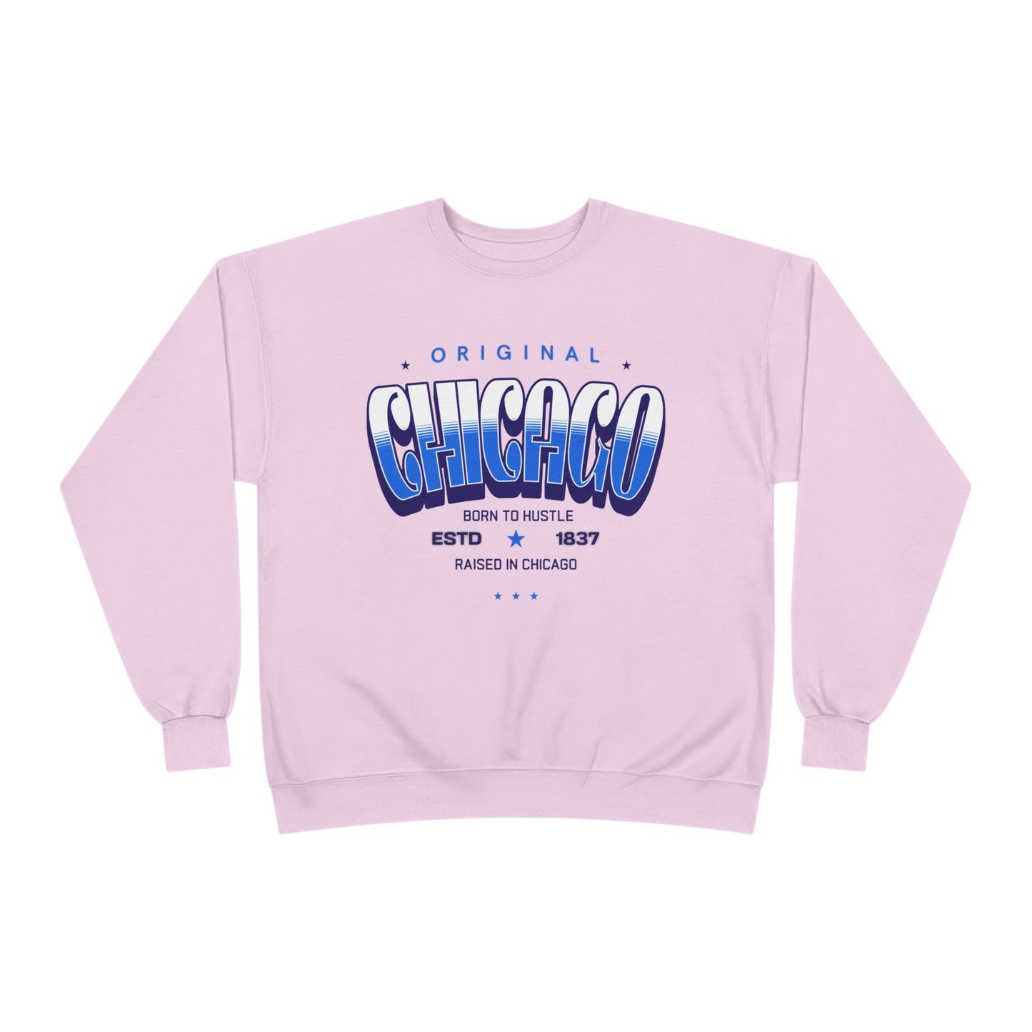 Chicago Hustle EcoSmart Crewneck Sweatshirt, Unisex Sweatshirt, Gift for Chicago Lovers, Trendy Streetwear, Casual Wear, Cozy Sweatshirt