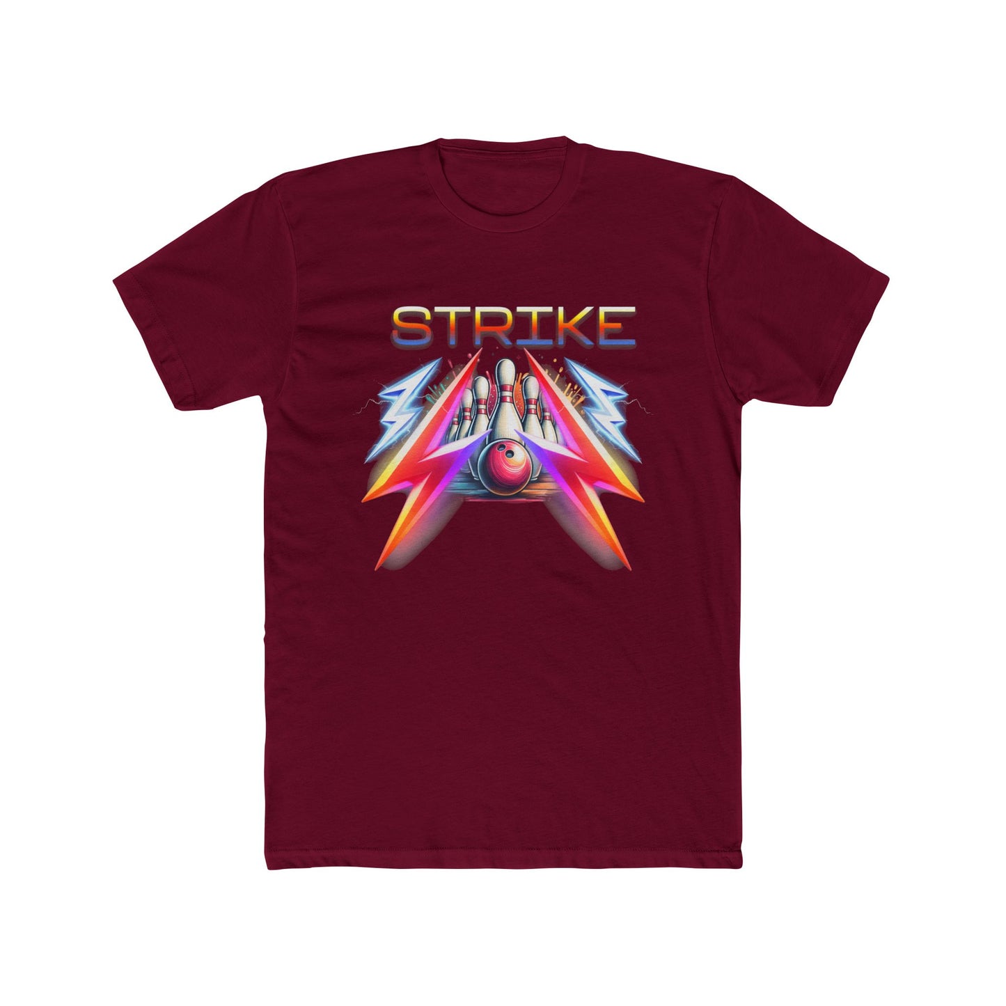 Retro Bowling Strike Unisex Cotton Crew Tee, When You Roll Up and Show Out on the Lanes, Strike Bowling T-Shirt for Men and Women