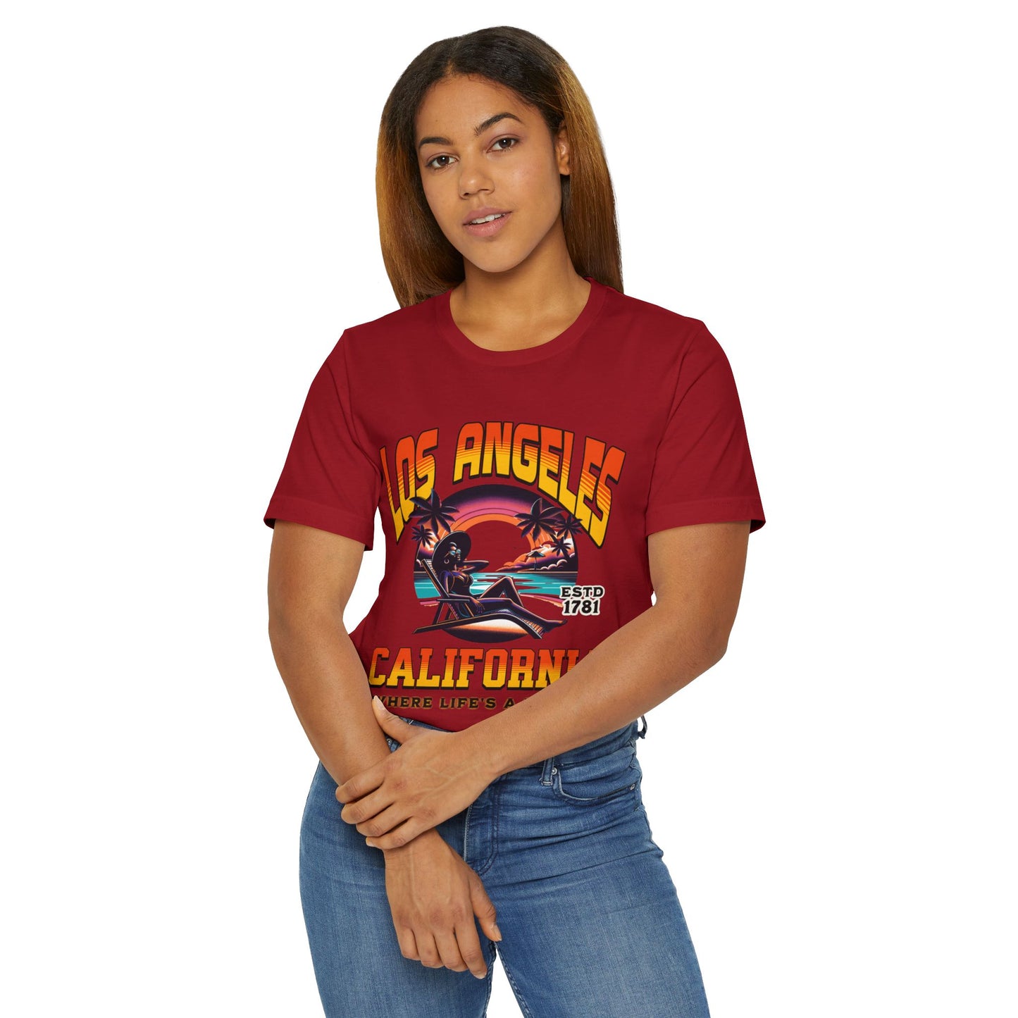 Los Angeles Vibes – “Where Life’s a Beach” Tee, Los Angeles Style Clothing, Beach Style T-Shirt, Rep Your City Los Angeles