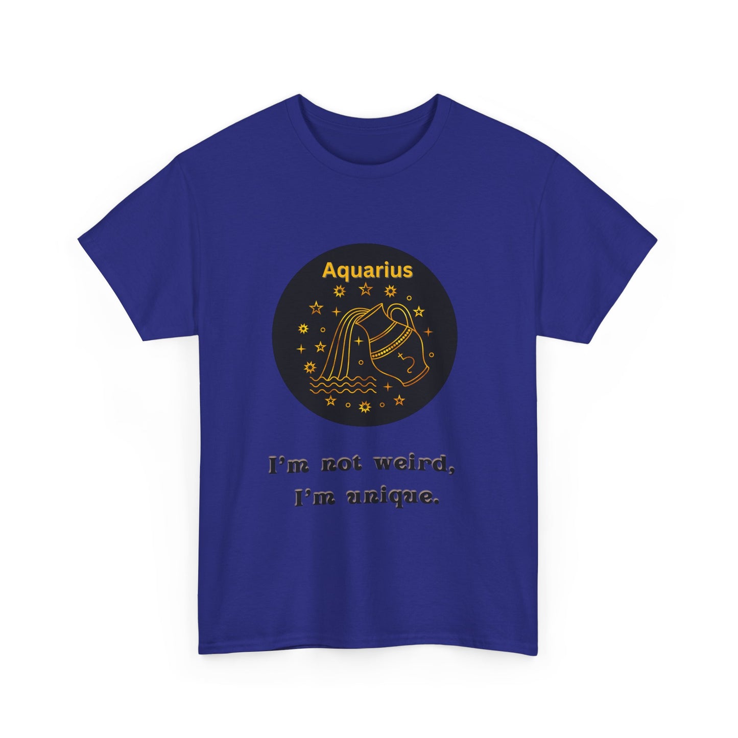 Aquarius T-Shirt, Aquarius Horoscope Gifts, Birth Month Gifts, Zodiac Sign T-Shirt Gifts, Astrology T-Shirt, Unisex Heavy Cotton Tee