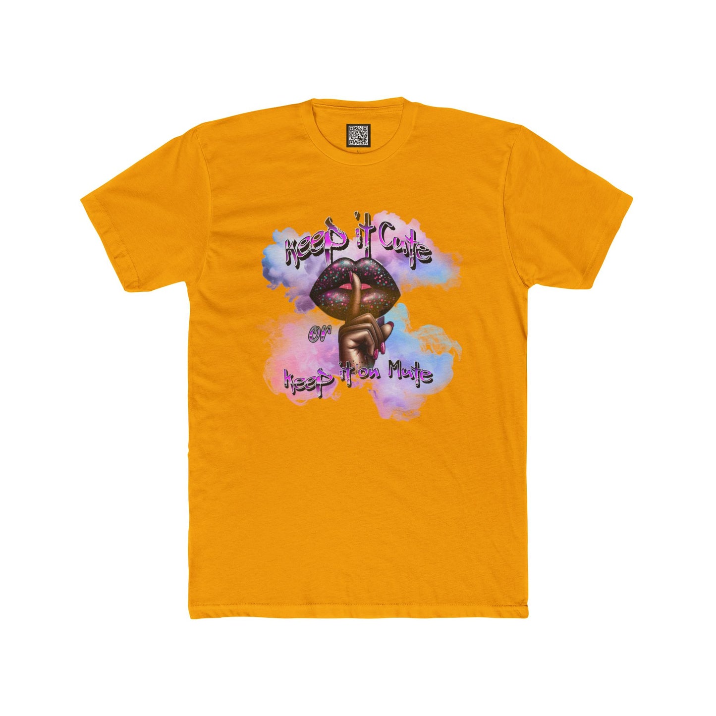 Keep It Cute Cotton Crew Tee - Trendy Graphic Shirt for Everyday Style. Keep It Cute or Keep It on Mute T-Shirt, Positive Speaking Only Tees