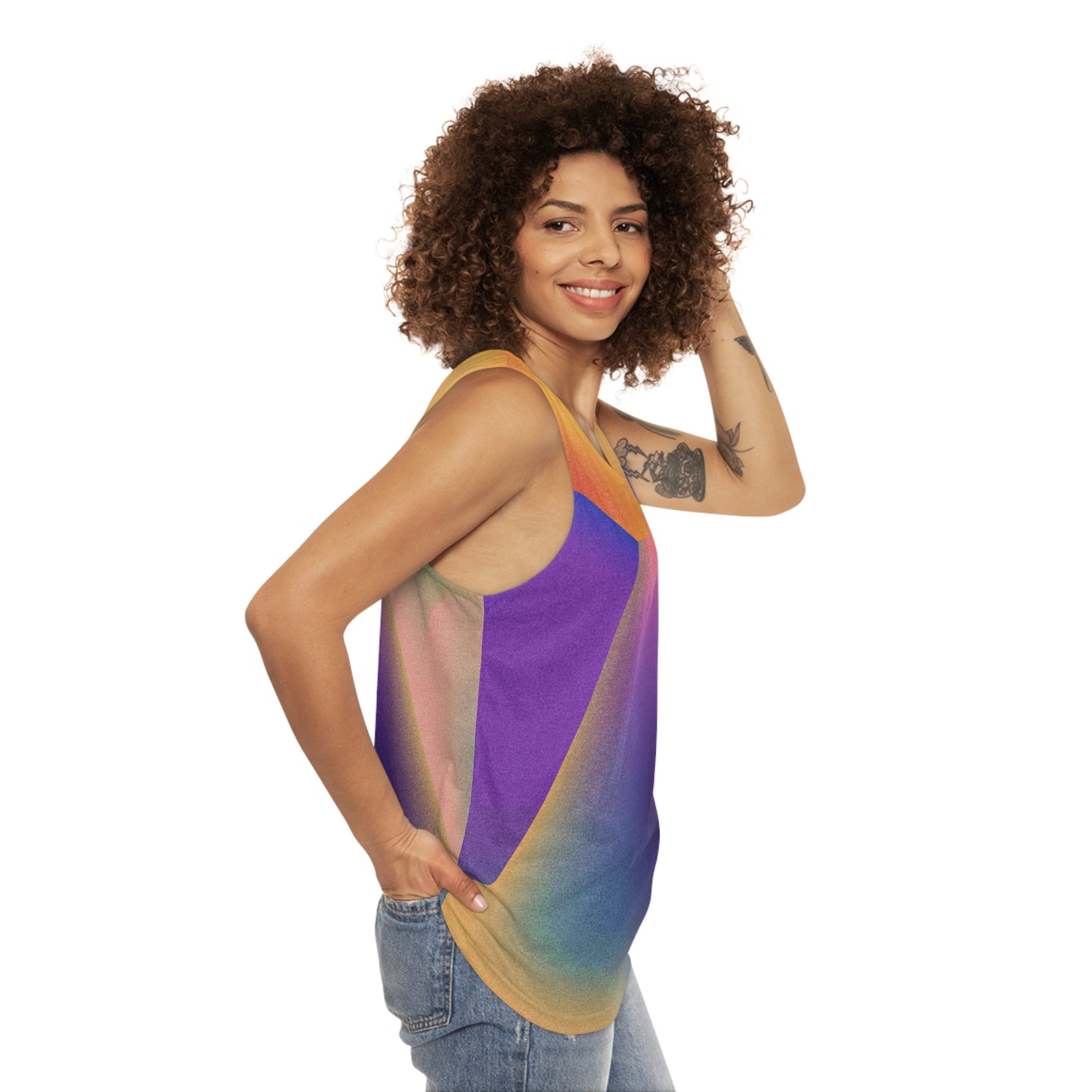 Bold Colorful Print Unisex Tank Top - Exercise in Style this Summer, Unique Unisex Tank Top, One-of-A-Kind Print, Sizes XS TO 4XL