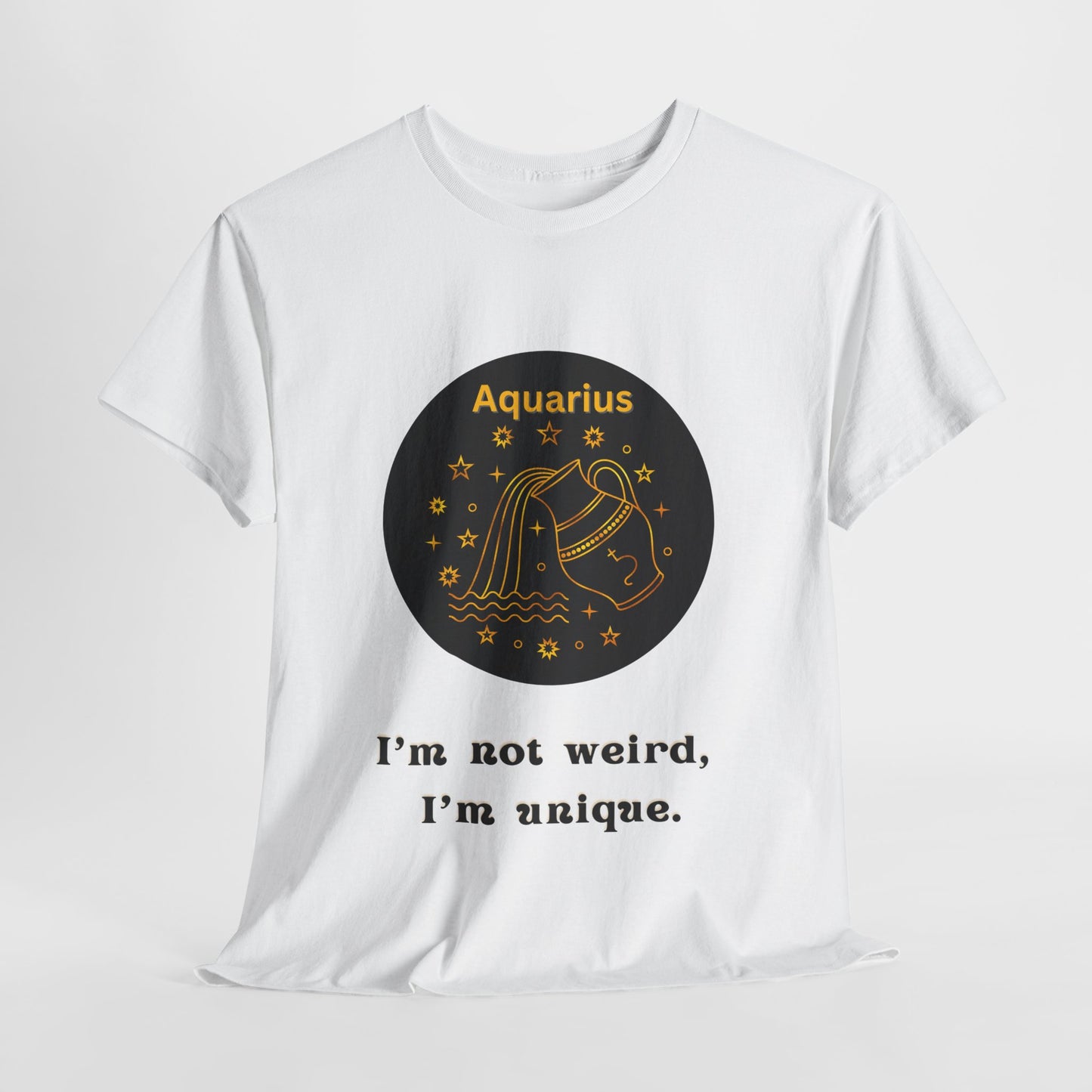 Aquarius T-Shirt, Aquarius Horoscope Gifts, Birth Month Gifts, Zodiac Sign T-Shirt Gifts, Astrology T-Shirt, Unisex Heavy Cotton Tee
