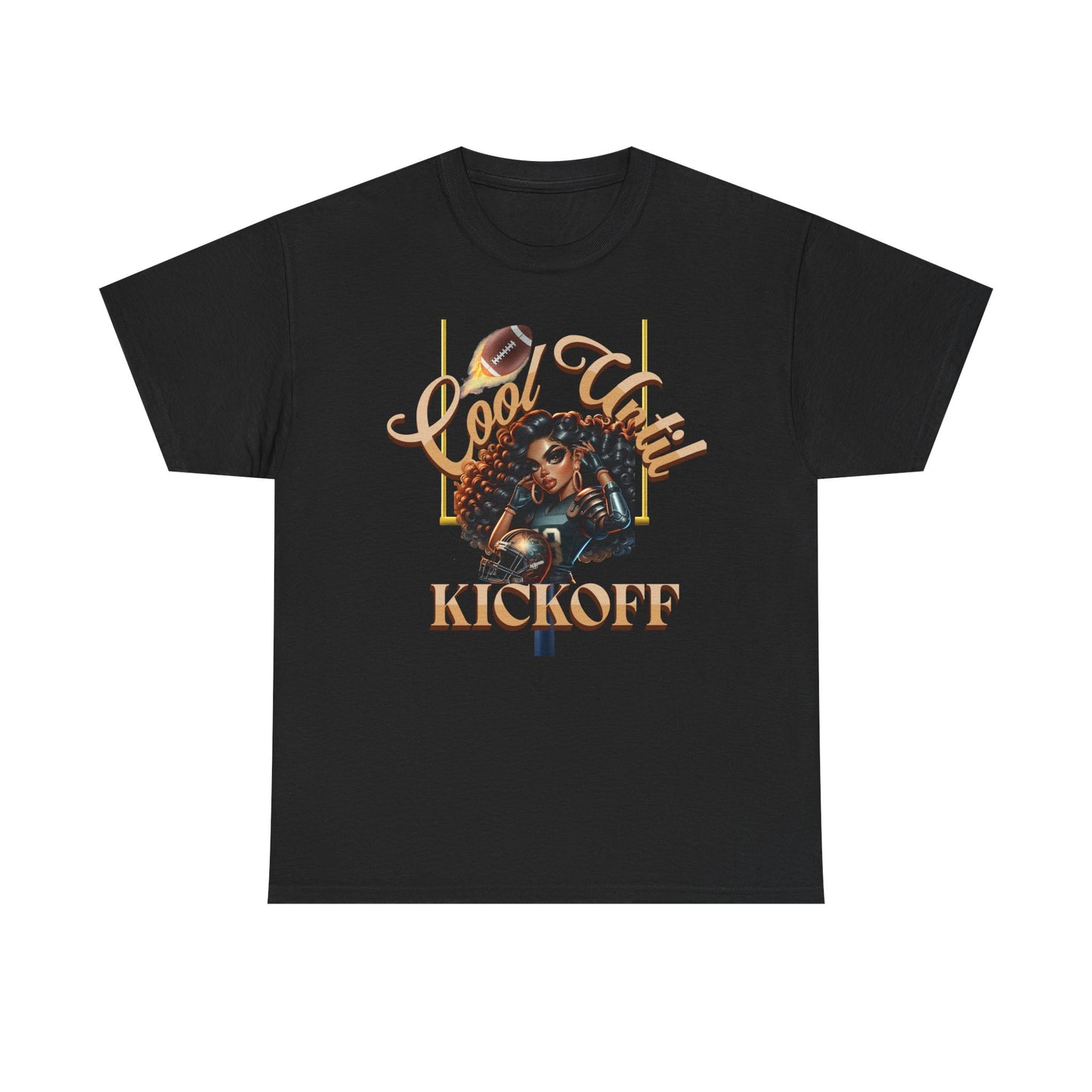 Cool Vibes Kickoff T-Shirt, Game Day Tee, Chic Football Apparel, Football Girl Shirt, Woman Glam Football Shirt, Cute Football Tees, Football Shirts