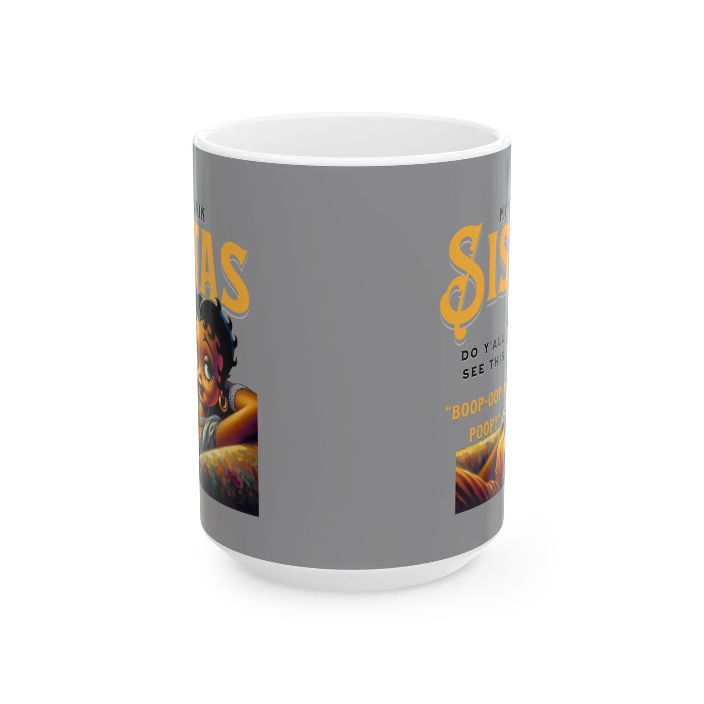 Black Betty Boop Ceramic Mug, (11oz, 15oz), Melanin Betty Boop Humorous Mug, 92 Percent Black Women Mugs, Betty Boop Merchandise
