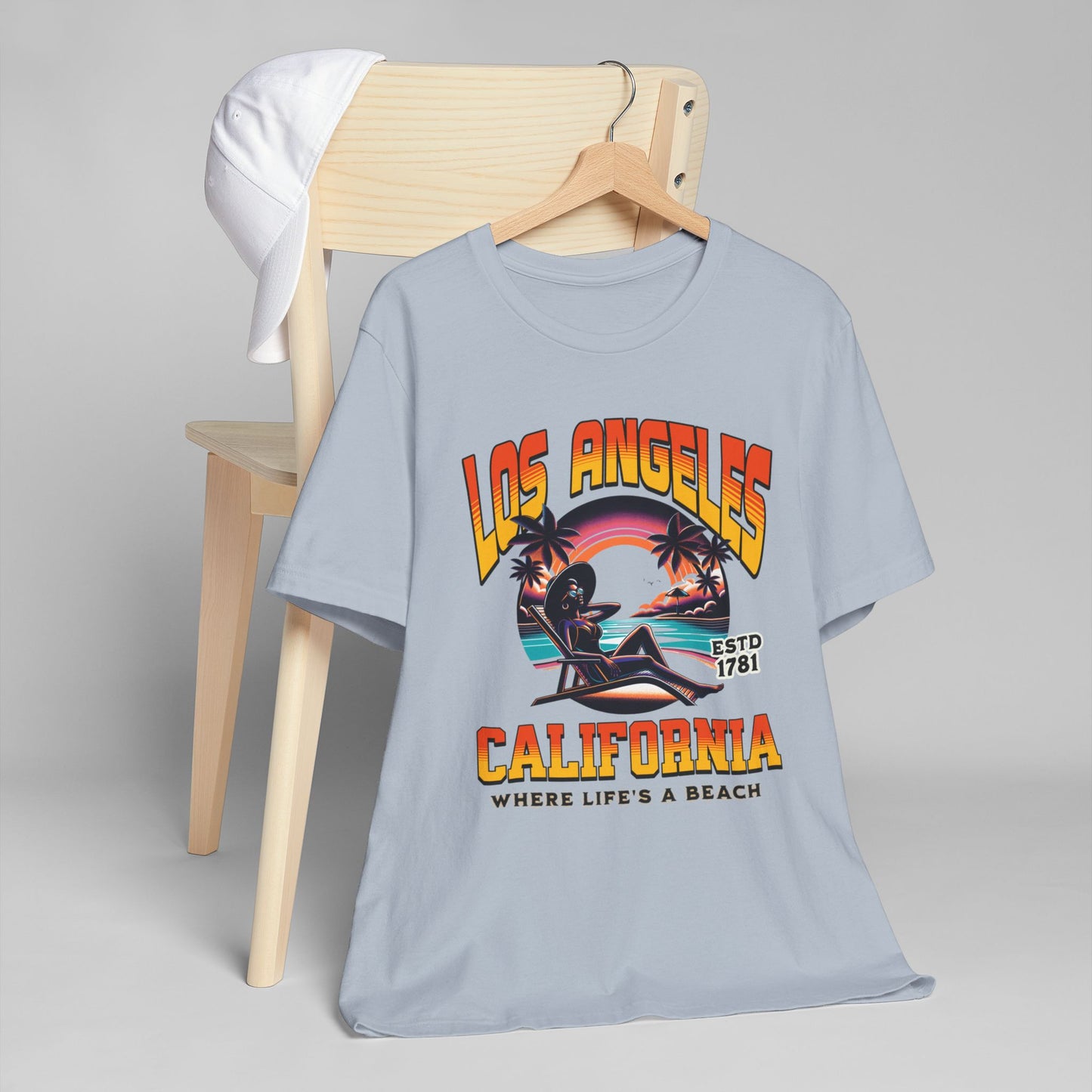 Los Angeles Vibes – “Where Life’s a Beach” Tee, Los Angeles Style Clothing, Beach Style T-Shirt, Rep Your City Los Angeles