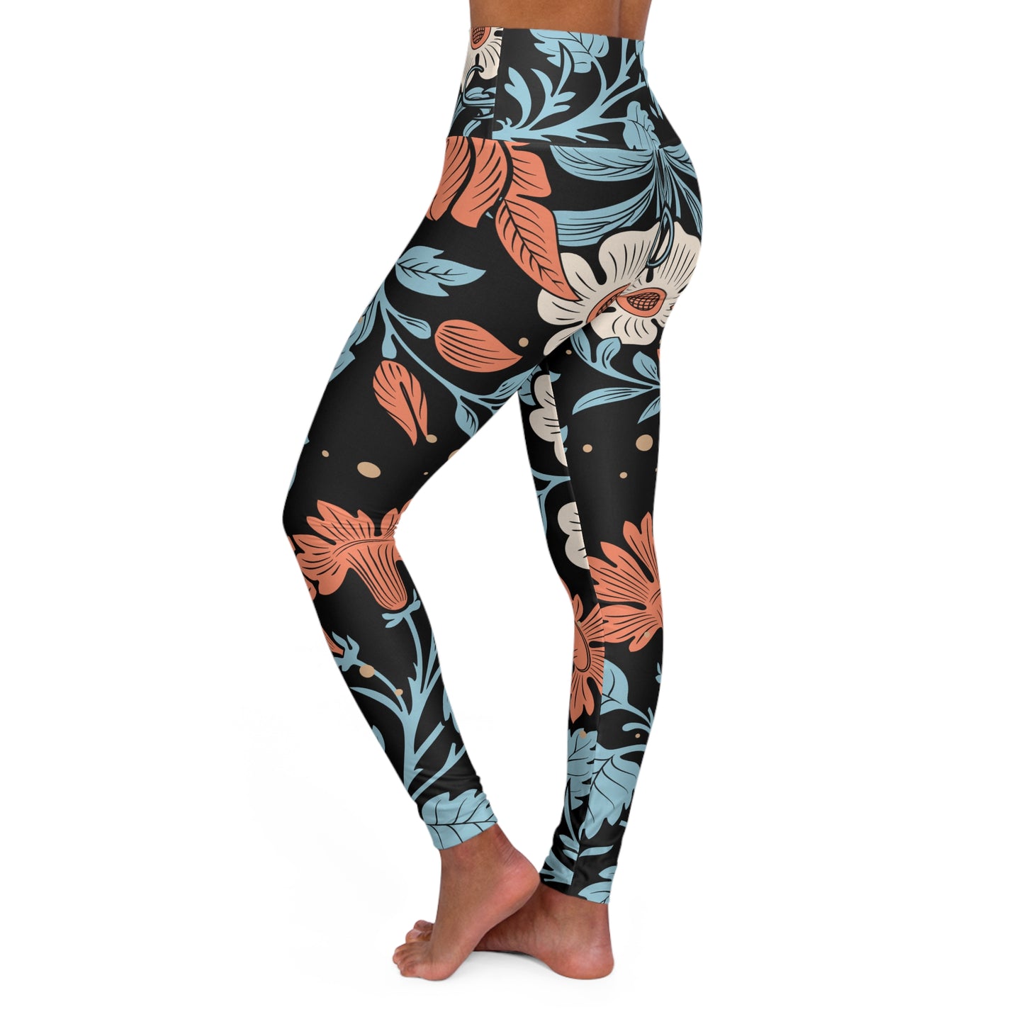 Floral High Waisted Yoga Leggings | Fitness Apparel, Activewear, Workout Pants, Yoga Gear, Women’s Leggings, Activewear for Women