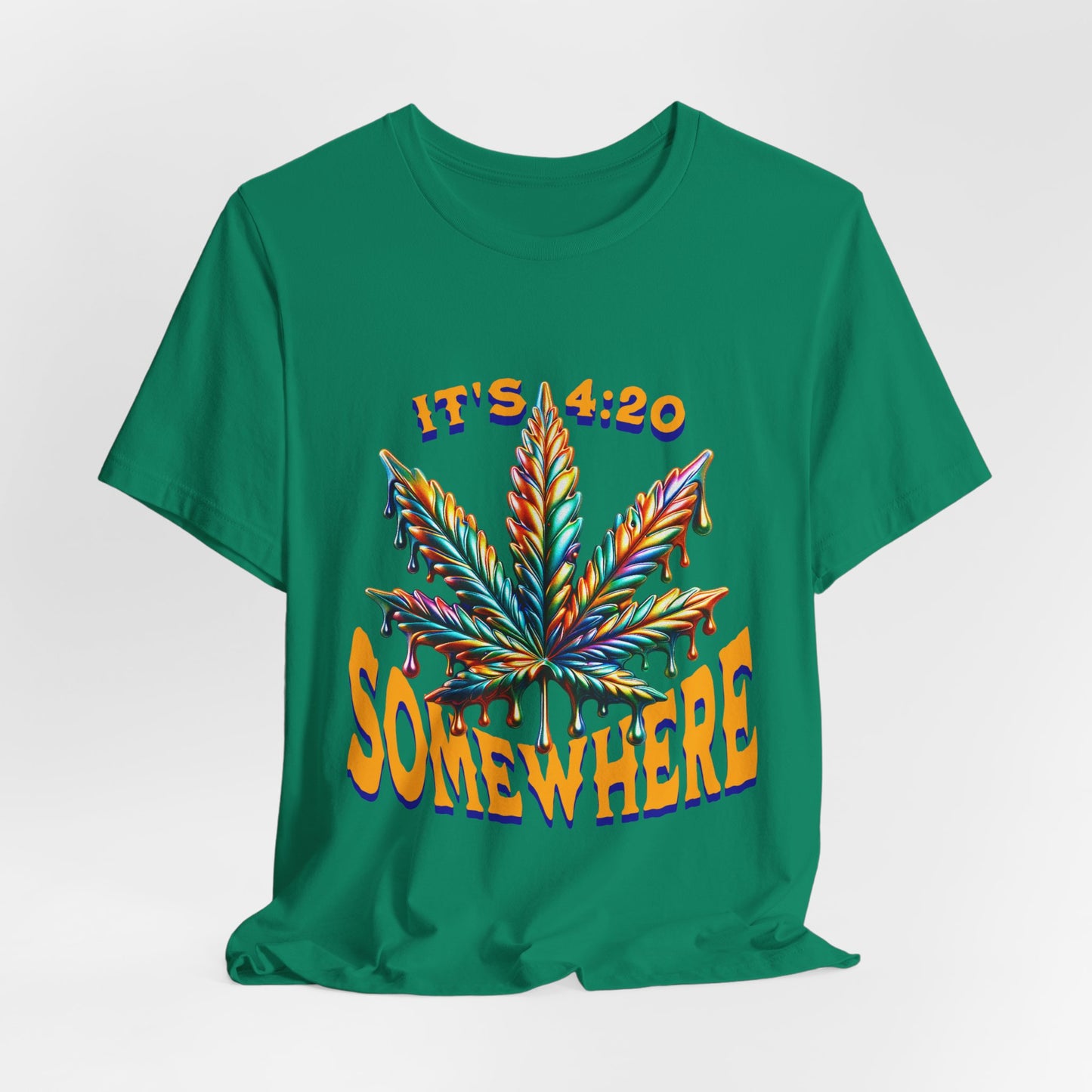 It's 420 Somewhere T-Shirt, Funny Marijuana Shirt, Cannabis Lifestyle Shirts, Funny Stoner Shirt, Cannabis Leaf T-Shirts, 420-Friendly Fashion