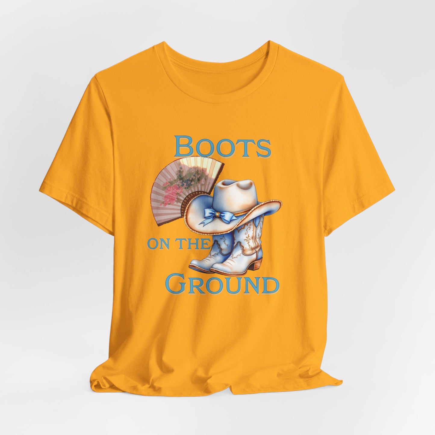 Cowboy Boots Graphic Tee - "Boots on the Ground" Inspired Design, Unisex Shirt for Men and Women, Country Music Lover Tees