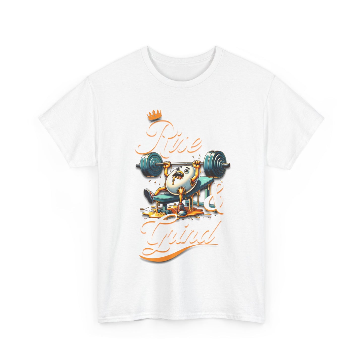 Egg-cellent Grind T-Shirts, Rise & Grind Gym Motivational Unisex Tee, Humorous T-Shirt for Fitness Enthusiasts, Motivational Cute Fitness T-Shirt