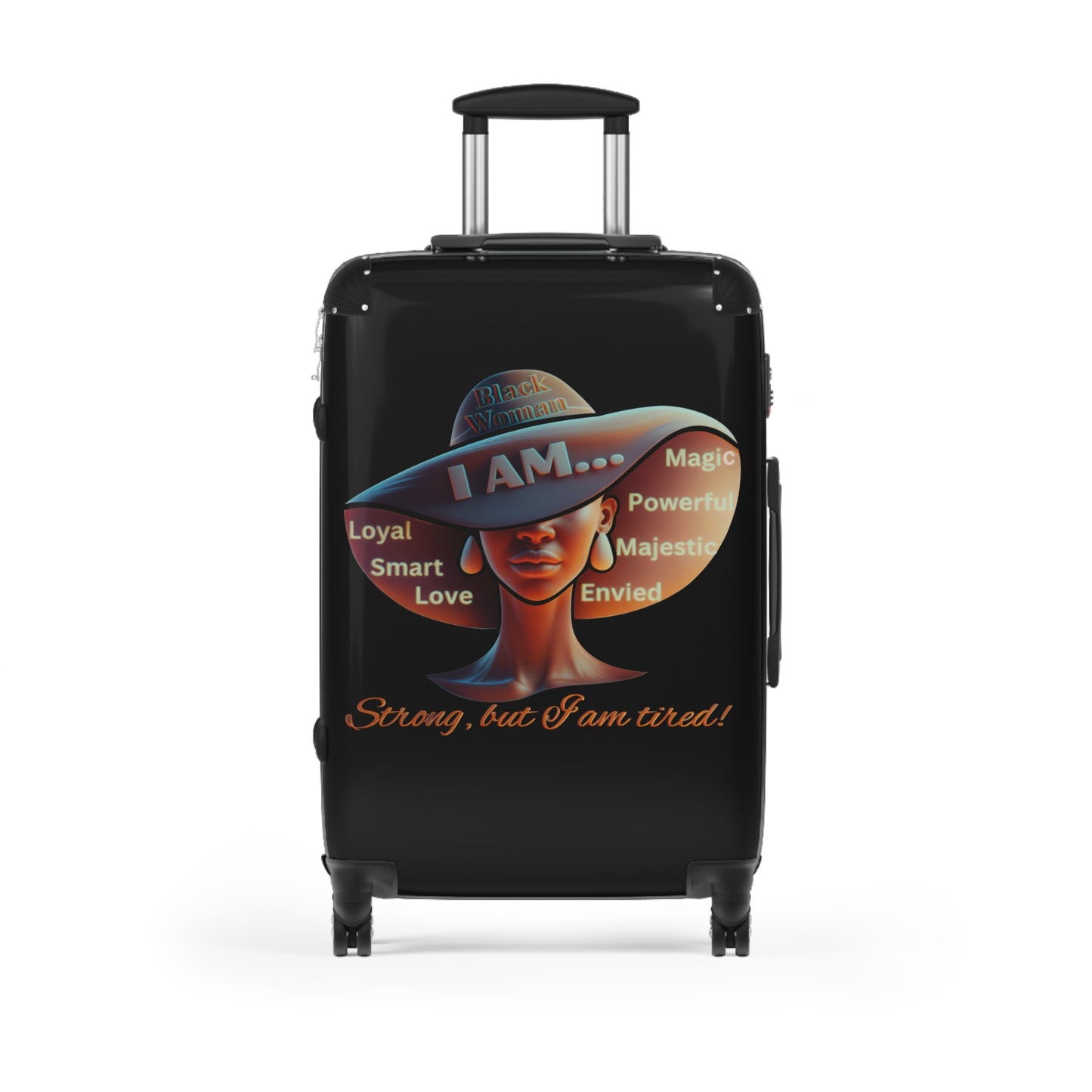 Black Girl Magic Suitcase, Afrocentric Suitcase, Black Woman Suitcase, Custom Suitcase for Anyone, Unisex Custom Design Suitcase