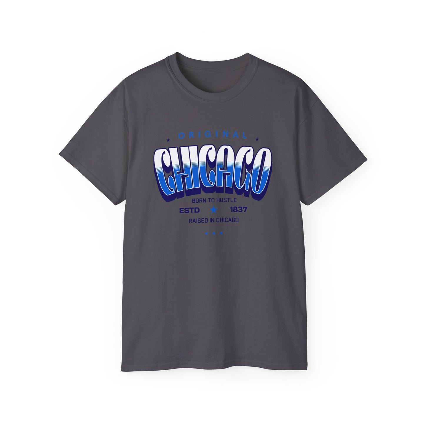 Chicago Hustle Graphic Tee, Streetwear T-Shirt, Gift for Travelers, Chicago Souvenir, Unisex Chicago T-Shirts Casual Wear. Chi-Town Tees