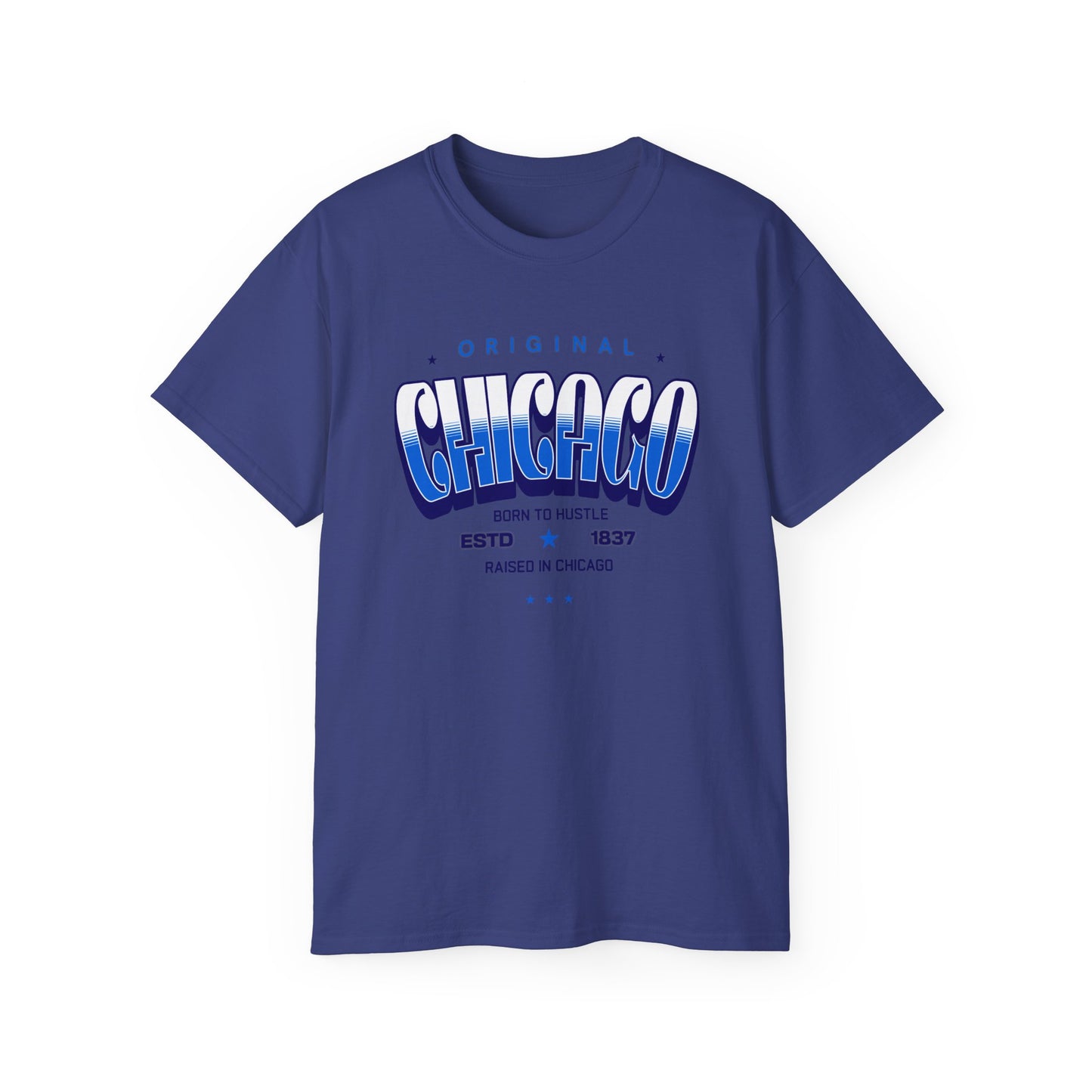 Chicago Hustle Graphic Tee, Streetwear T-Shirt, Gift for Travelers, Chicago Souvenir, Unisex Chicago T-Shirts Casual Wear. Chi-Town Tees