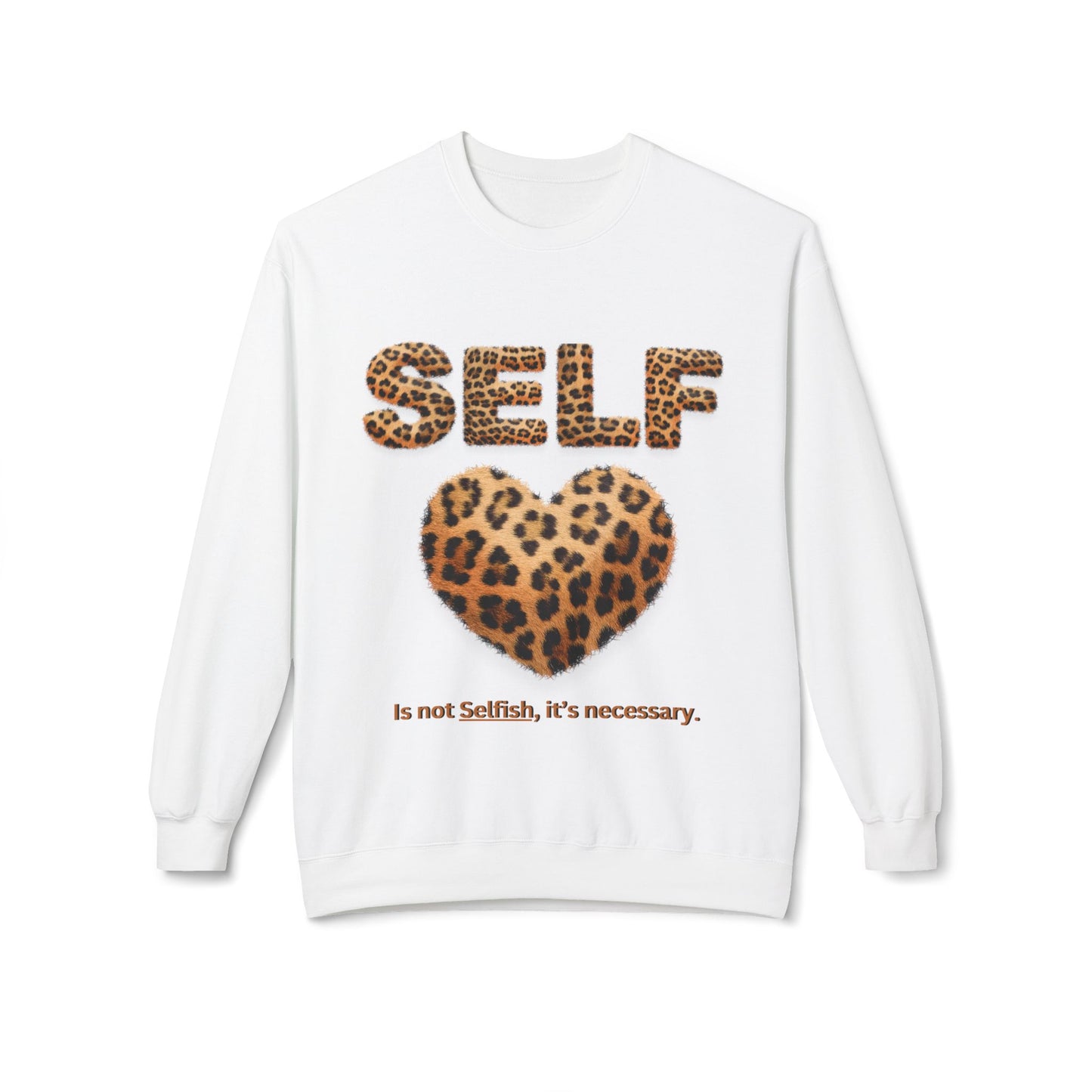 "Self-Love is not Selfish" Unisex Midweight Crewneck Sweatshirt, Women Empowerment Sweatshirt, Love Yourself Shirt