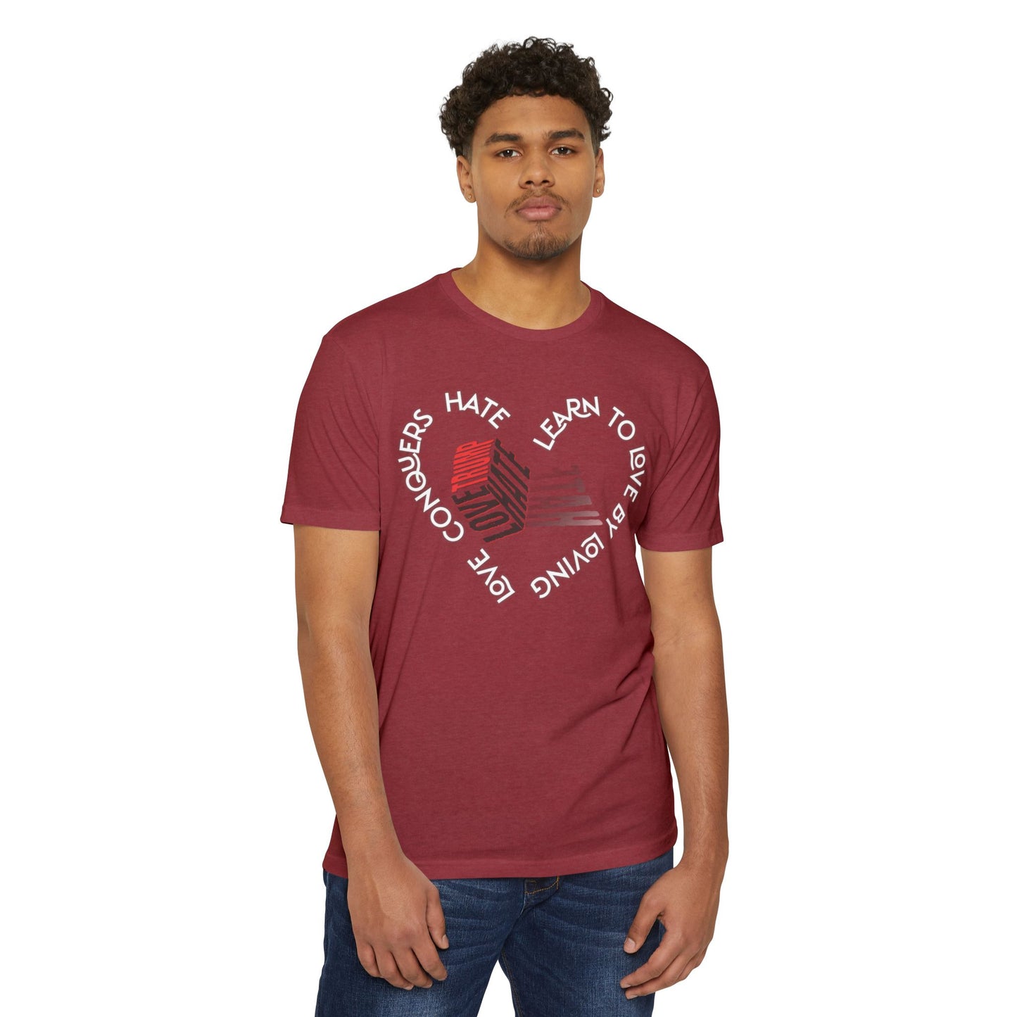 Vibrant Love Trump Hate Unisex T-Shirt, Graphic Tee for Casual Wear, Ideal for Gift, Summer Vibes, Celebration Style, Trendy Streetwear