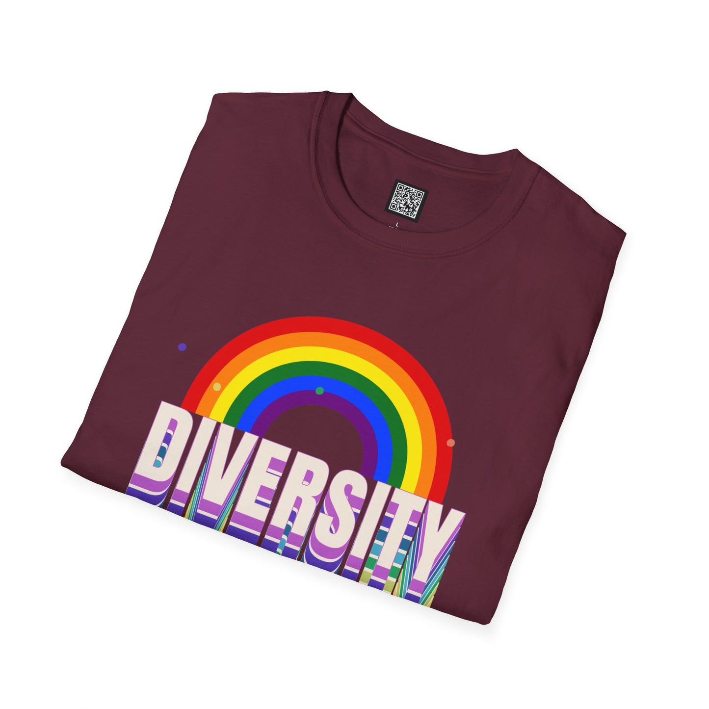 Rainbow Diversity Unisex Softstyle T-Shirt, LGBTQ+ Pride Apparel, WEHO Inclusive Gift, Casual Wear, Colorful Tee for Pride Celebrations