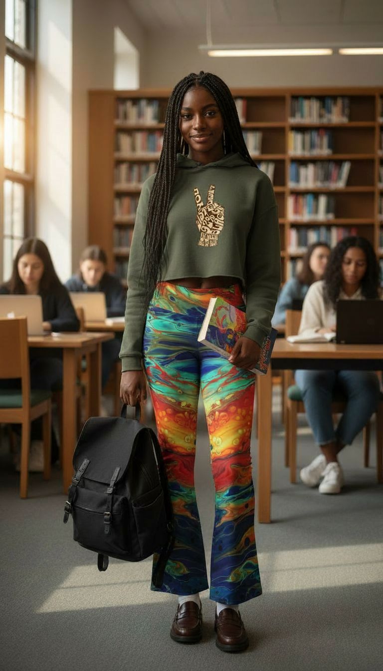 92% Black Women's Crop Hoodie