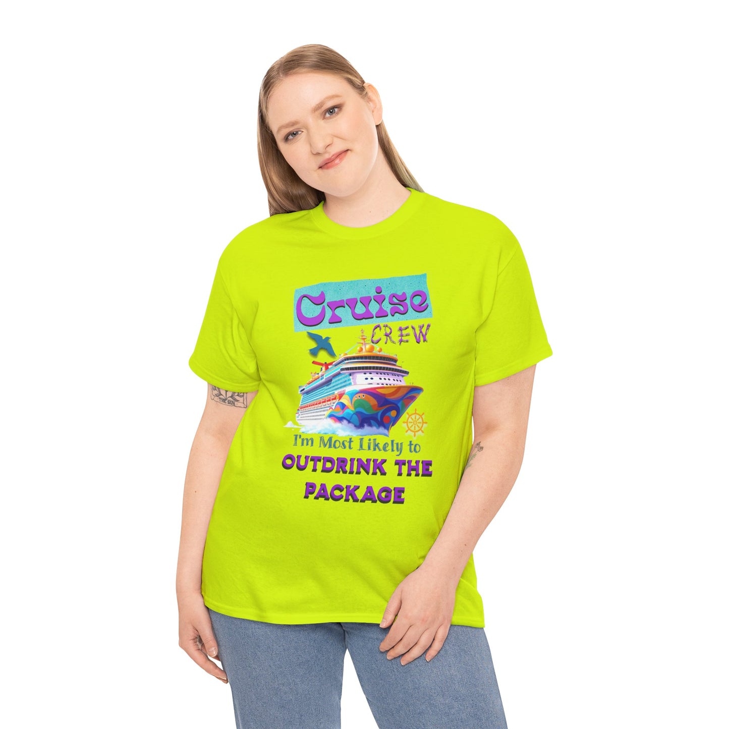 Cruise Crew Outdrink Package Tee | Fun Vacation T-Shirt | Perfect for Summer, Group Trips, Gifts, Drink Package T-Shirt for Cruise