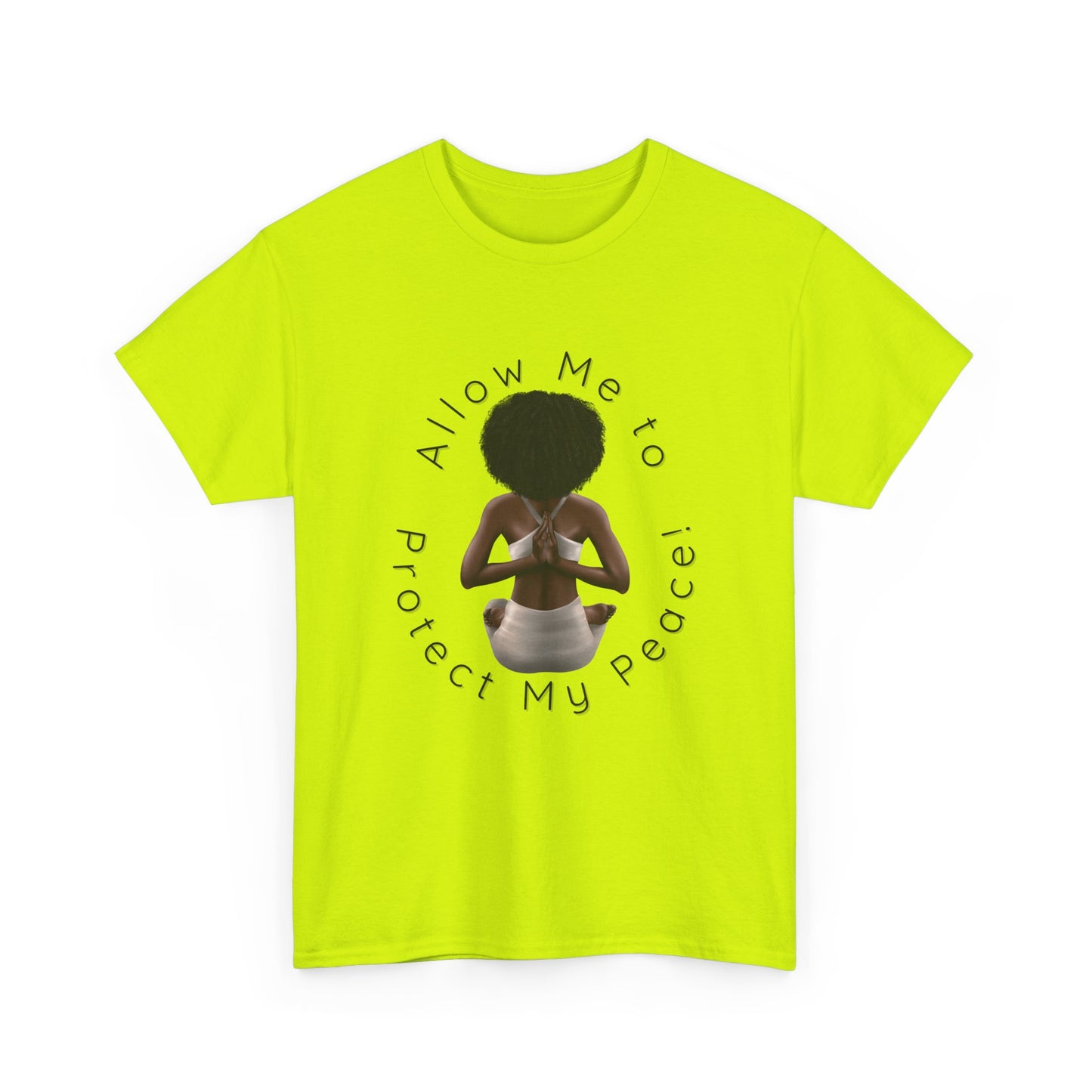 Protect My Peace Yoga Art - Afrocentric Serenity T-Shirt, Black History Month Shirts, T-Shirt Gift for Black Women, Gift for Yoga Enthusiast
