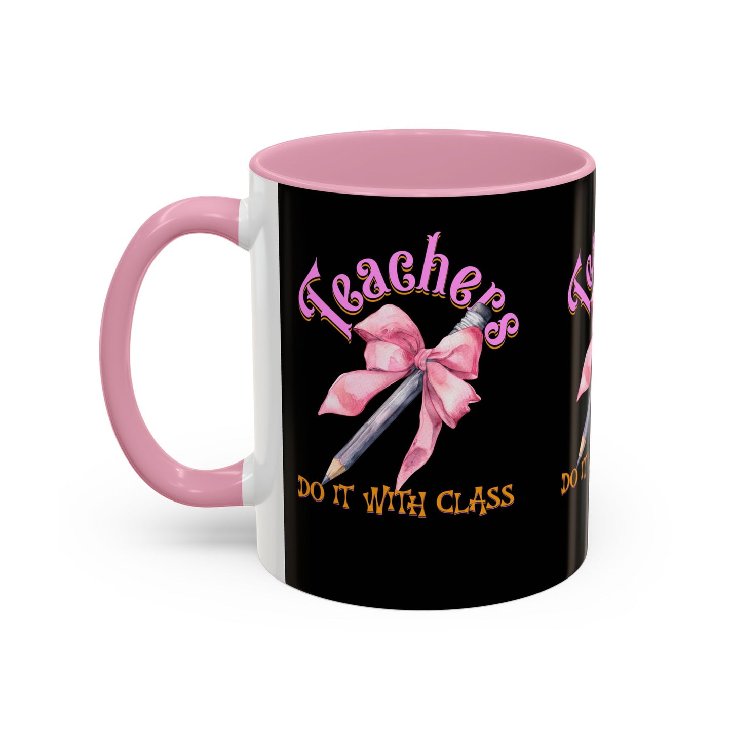 Colorful Mugs (11oz, 15oz), Teacher Appreciation Gift, Cute Gift for Teachers, Coffee Mug for Teachers, Coquette Bow Coffee Mug