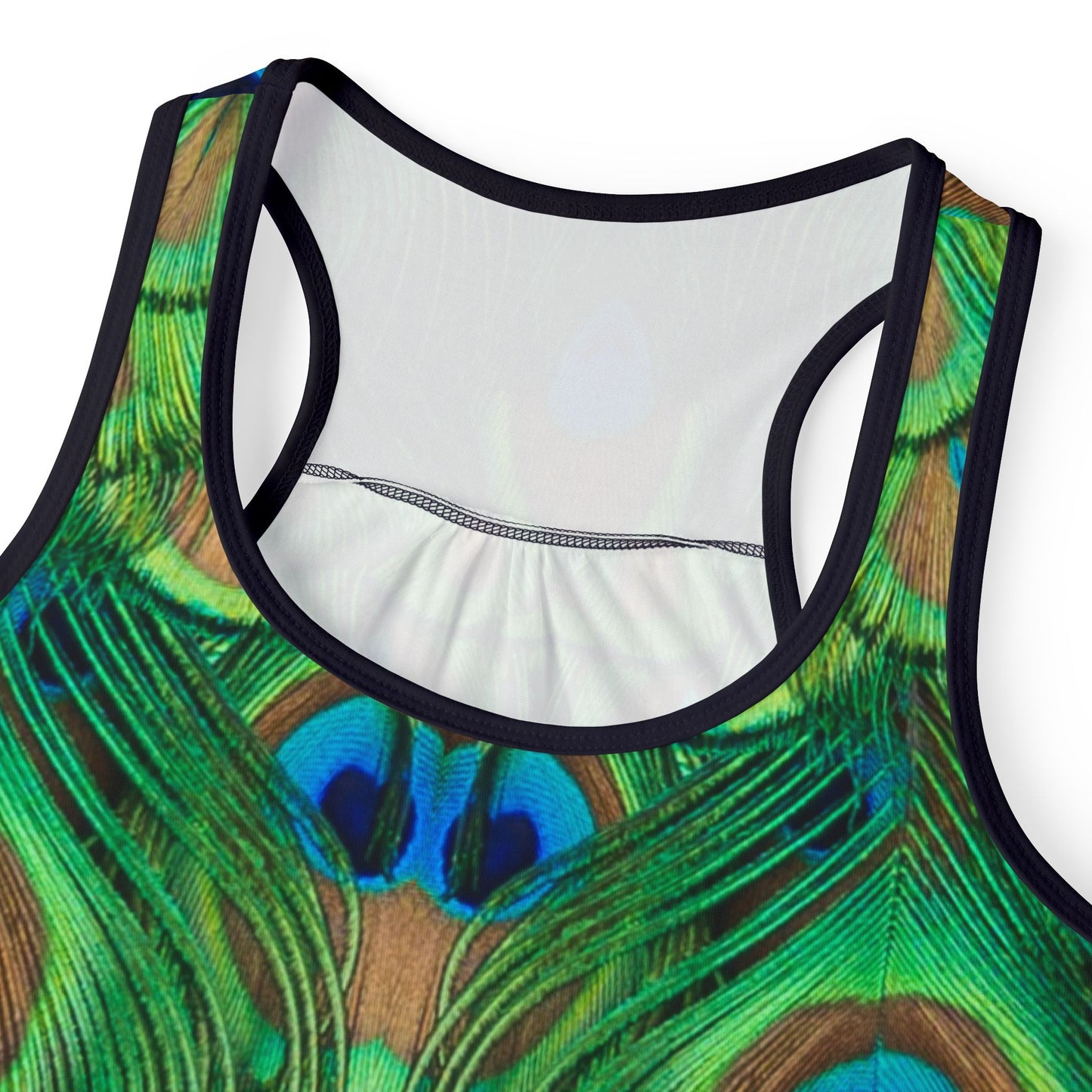 Vibrant Peacock Print Women's Tank Top, Perfect for Summer and Special Occasions, Matching Yoga Pants Sold Separately, Peacock Lover Merch