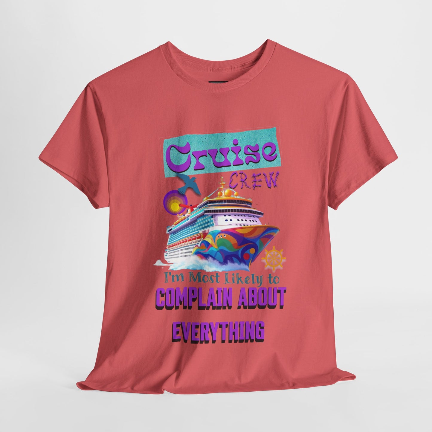 Cruise Crew Unisex Heavy Cotton Tee - Fun Travel T-Shirt for Vacations, Family Cruises, Summer Adventures, Gift for Cruise Travelers,